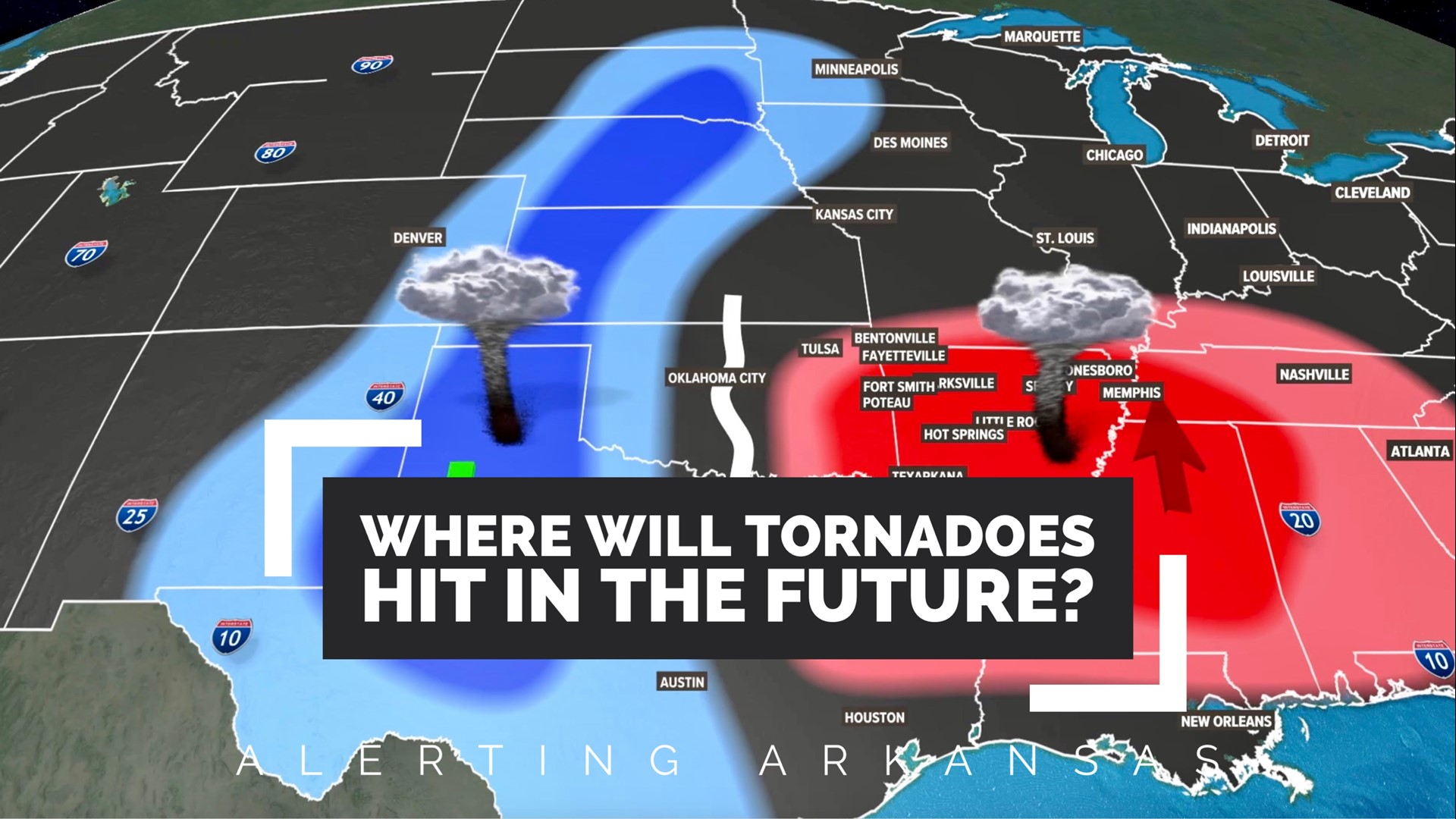 NEW RESEARCH:  If the rest of the century continues to warm, there may be changes in where we see tornadoes and at what time of the year.