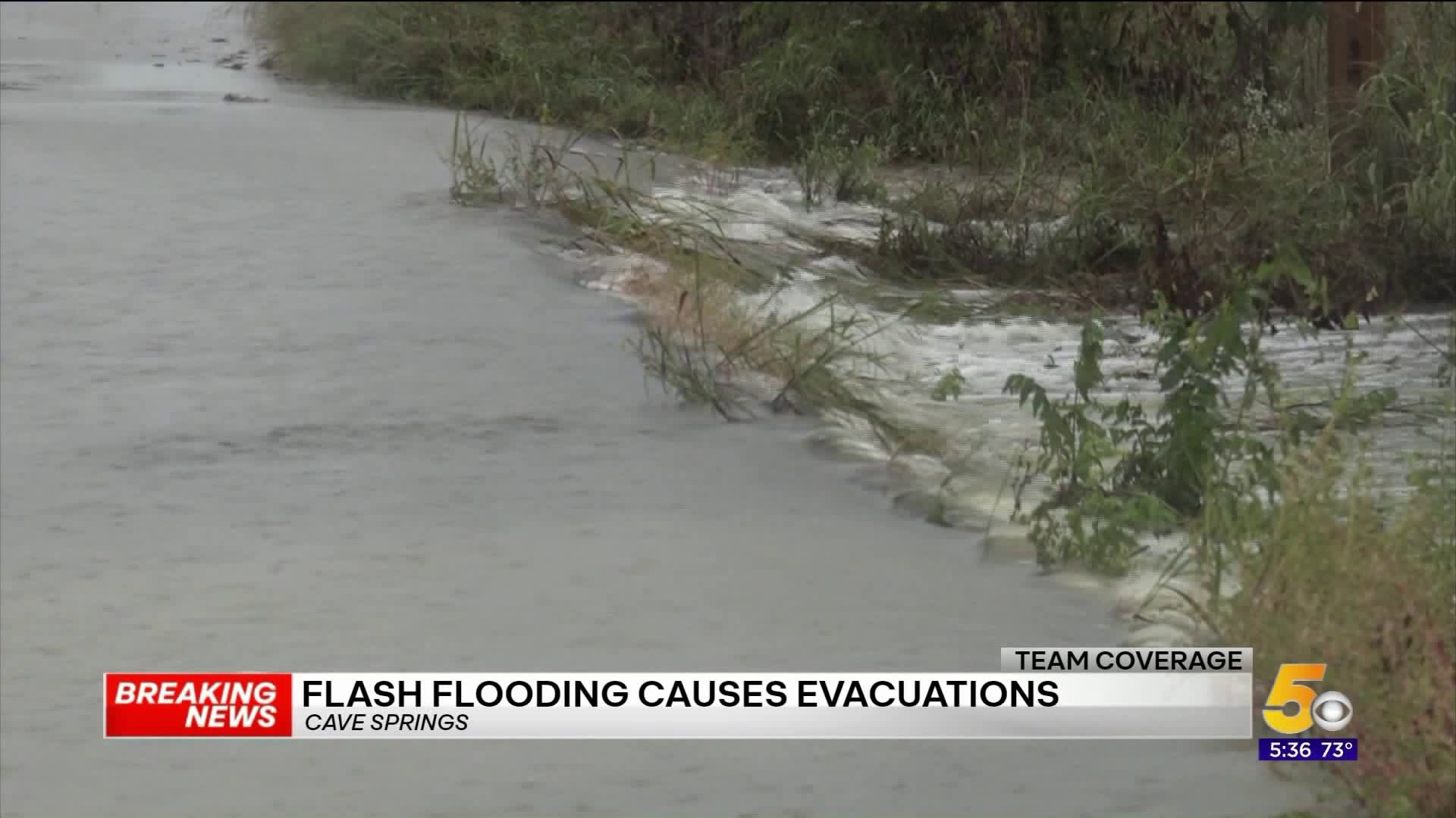 Cave Springs Woman Evacuated From Home Due To Flooding