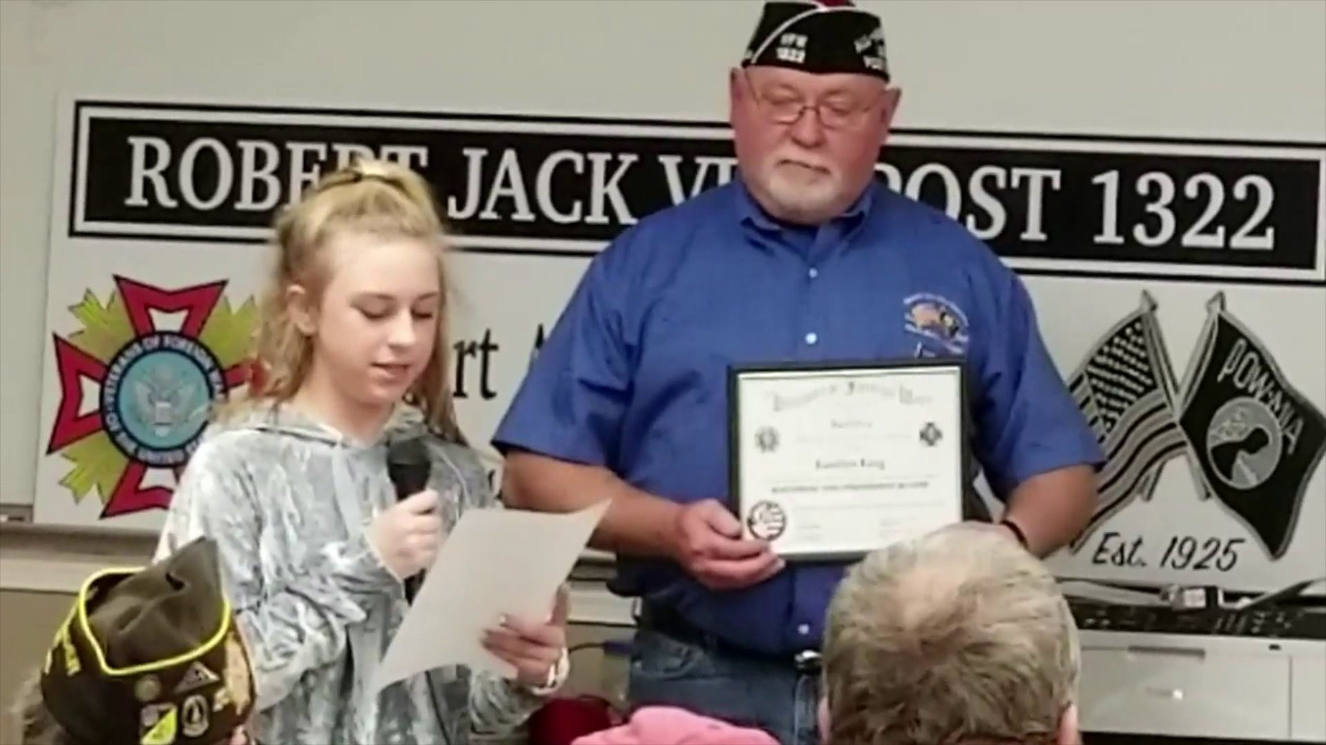 Student and Teacher Receive VFW Awards