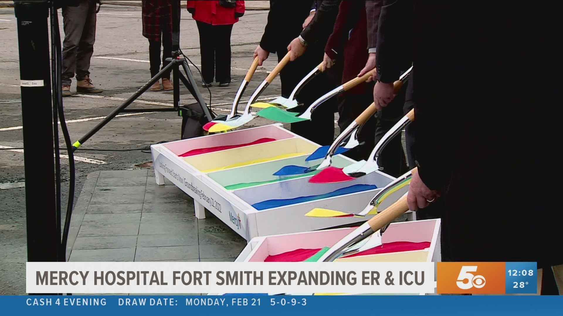 Mercy Fort Smith is beginning construction on a $162.5 million expansion of its emergency department and intensive care unit.