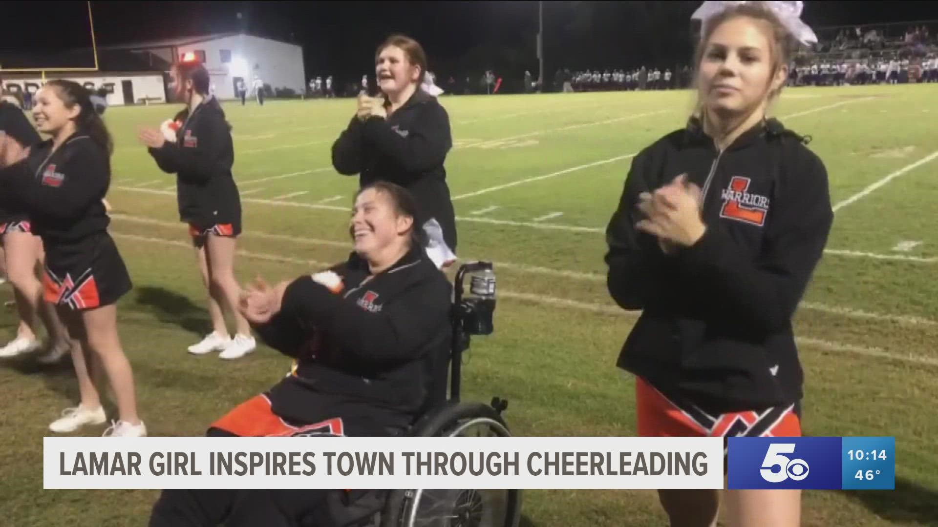 From cheering for her older brothers in the stands, to cheering for the Warriors on the sidelines, Lamar Freshman Kylie Harrison has always been a cheerleader.