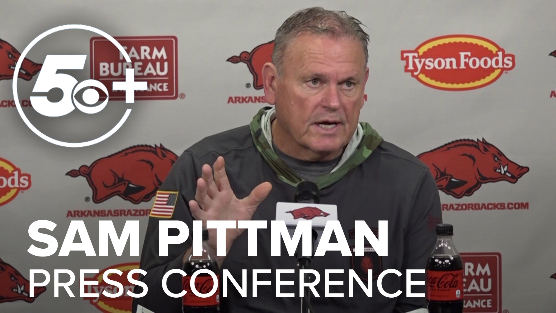 Head Razorback Football Coach Sam Pittman talked to reporters about his outlook on the Texas match.