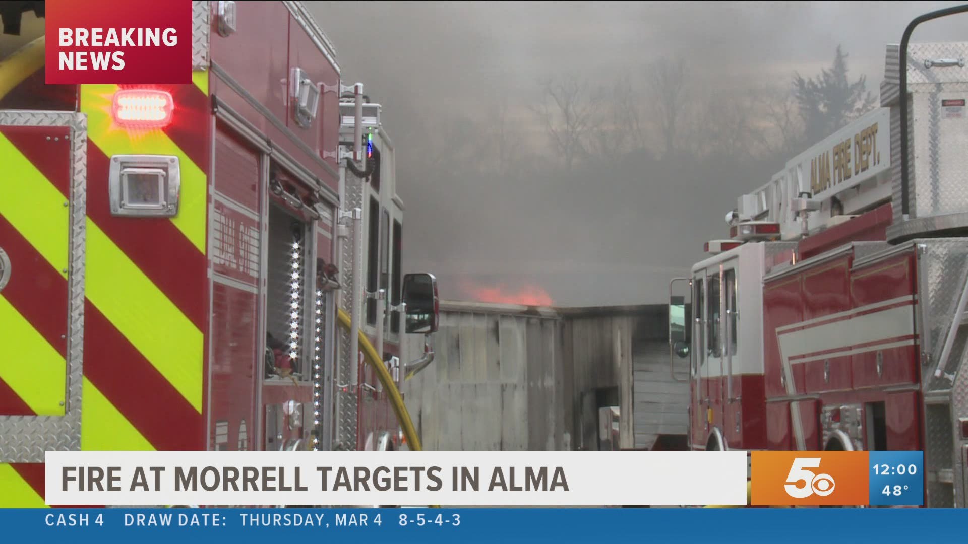 The Alma Fire Department responded to a structure fire at Morrell Targets Friday morning (Mar. 5).