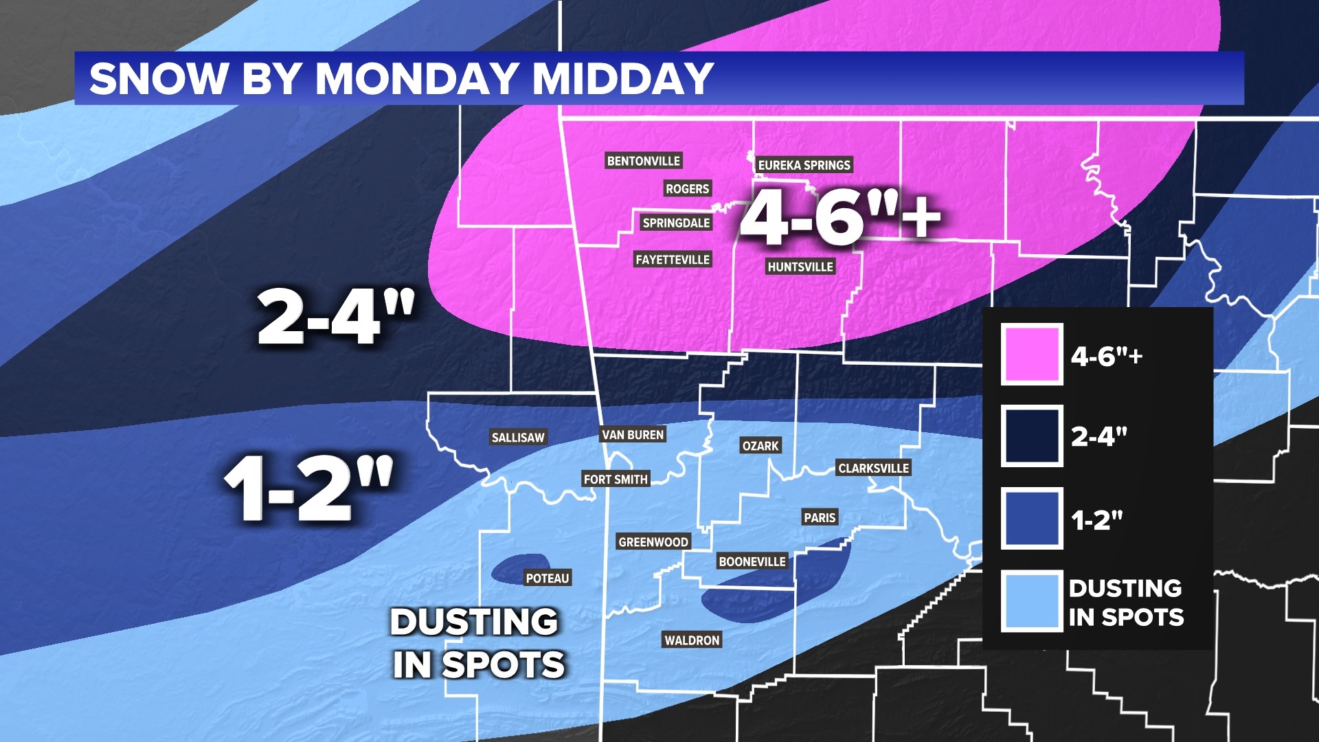 Overnight snowfall could have effects on the Monday morning commute. We are expecting around one inch of snow for most of 5COUNTRY with higher totals possible.