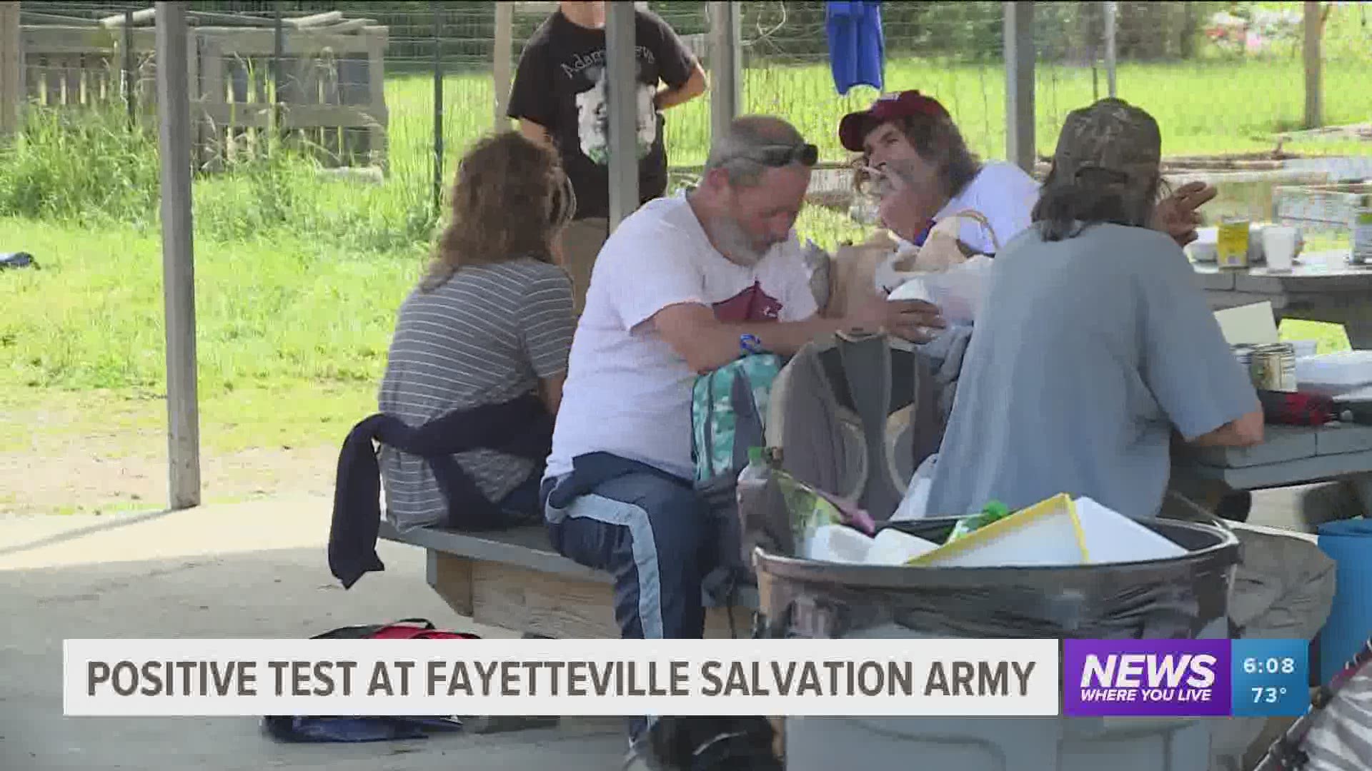 Positive coronavirus test at Fayetteville Salvation Army