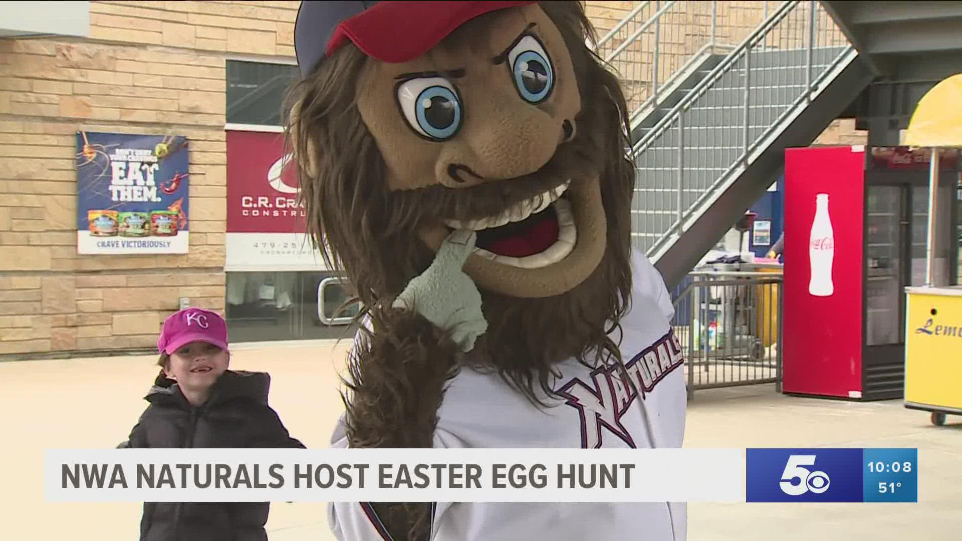An Easter egg hunt was held after the Naturals’ game Sunday, April 17.