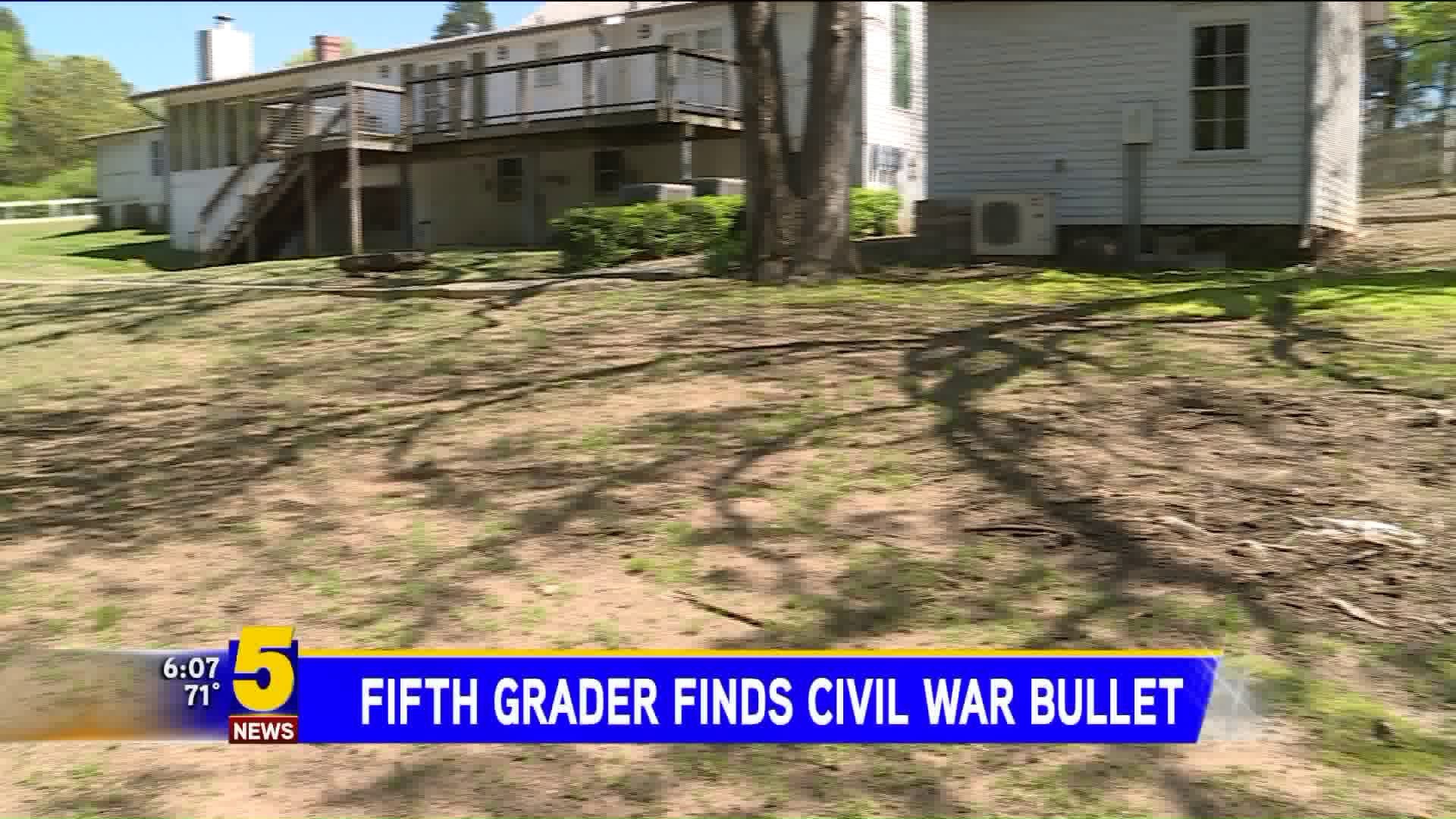 Fifth Grader Finds Civil War Bullet
