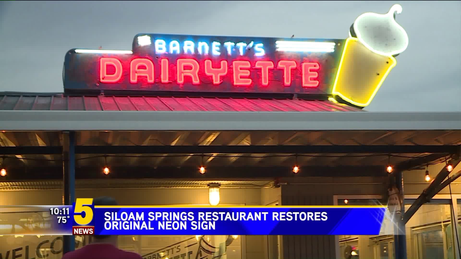 Siloam Springs Restaurant Restores Original Sign