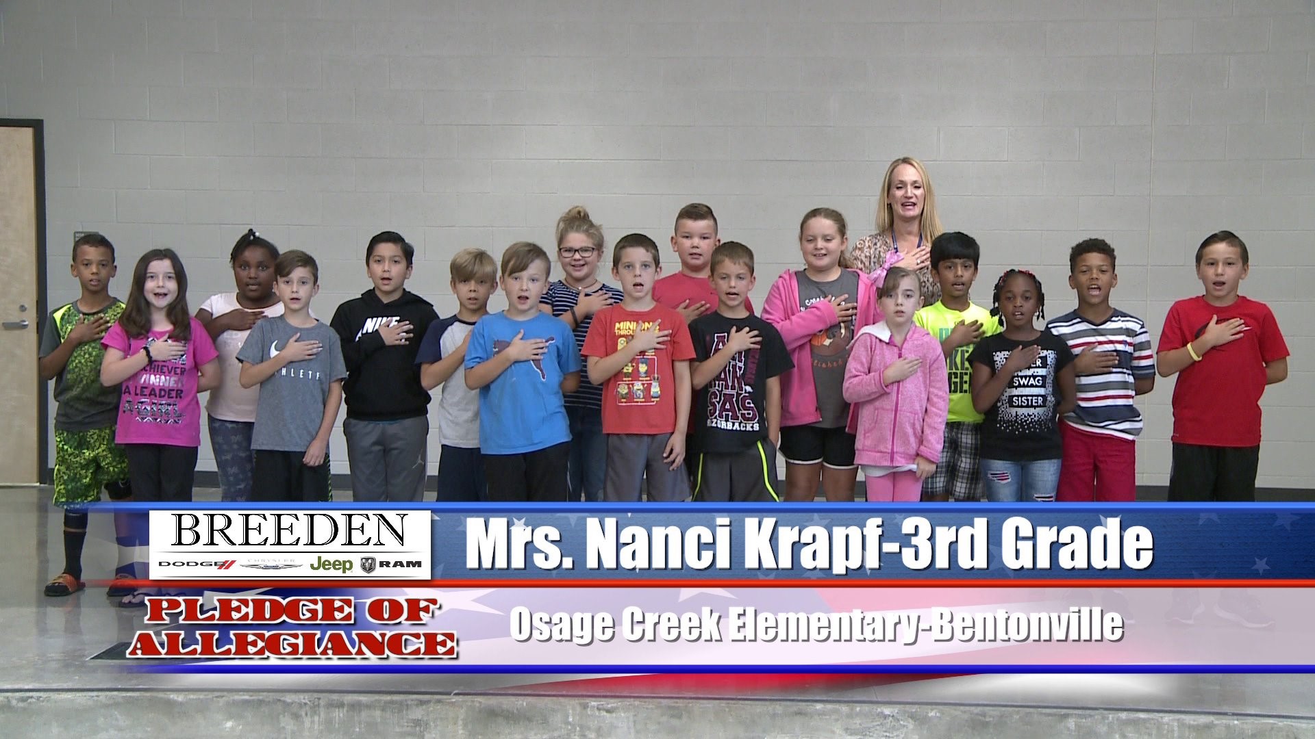 Mrs. Nanci Krapf  3rd Grade  Osage Creek Elementary  Bentonville