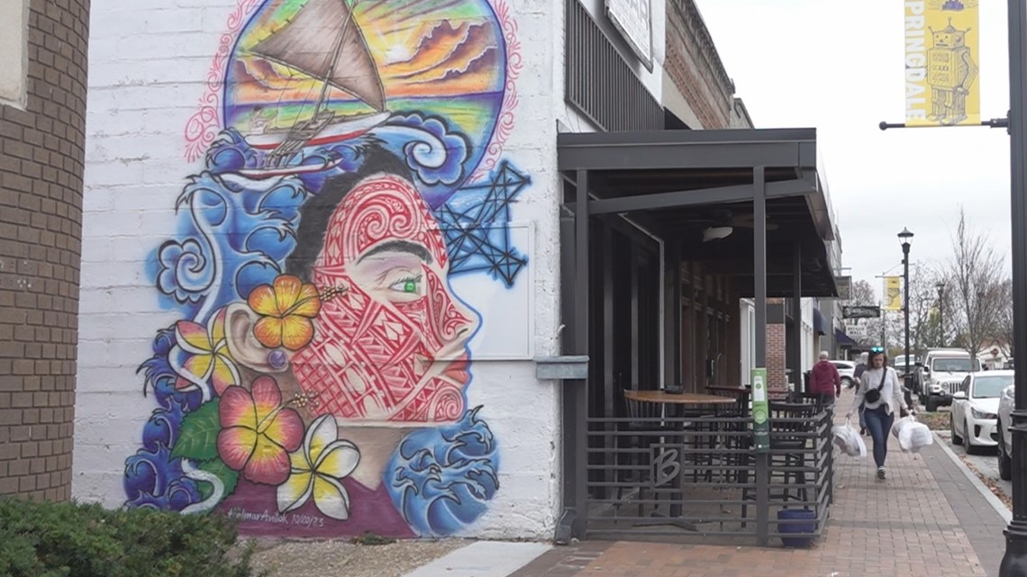 Downtown Springdale unveils first Marshallese mural | 5newsonline.com