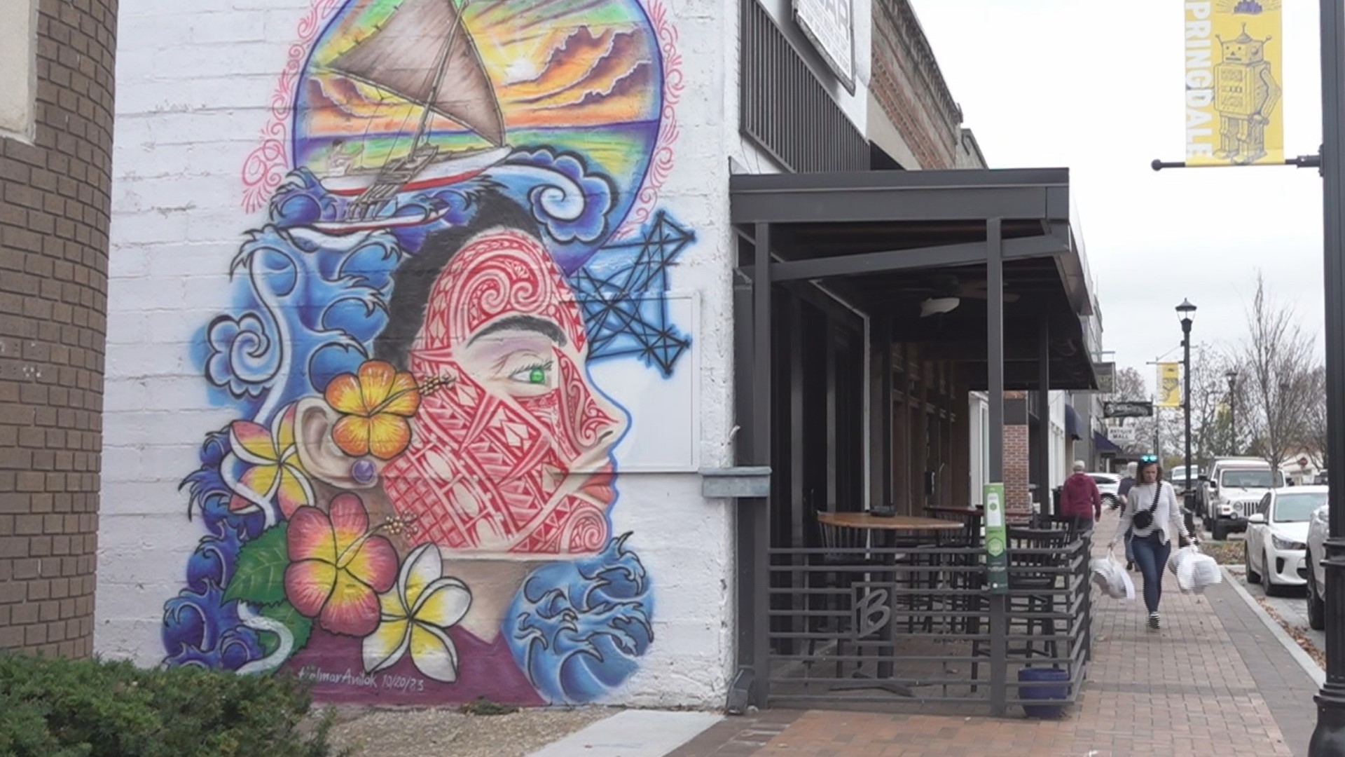 The University of Arkansas for Medical Sciences recruited the help of the Arkansas Coalition of Marshallese, and artist Helmar Anitok to create the mural.