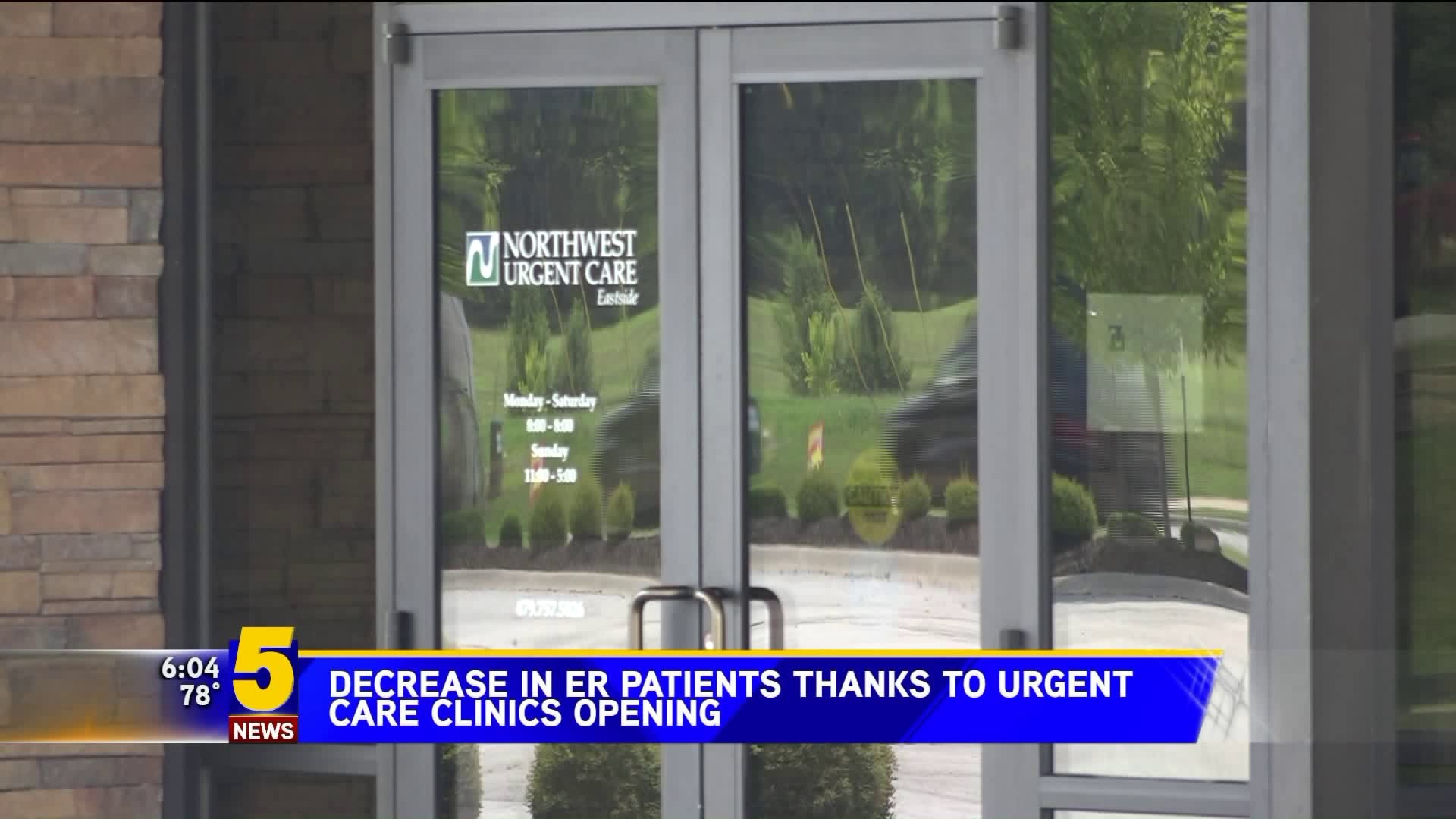 Decrease In E.R. Patients Due To Urgent Care Clinics