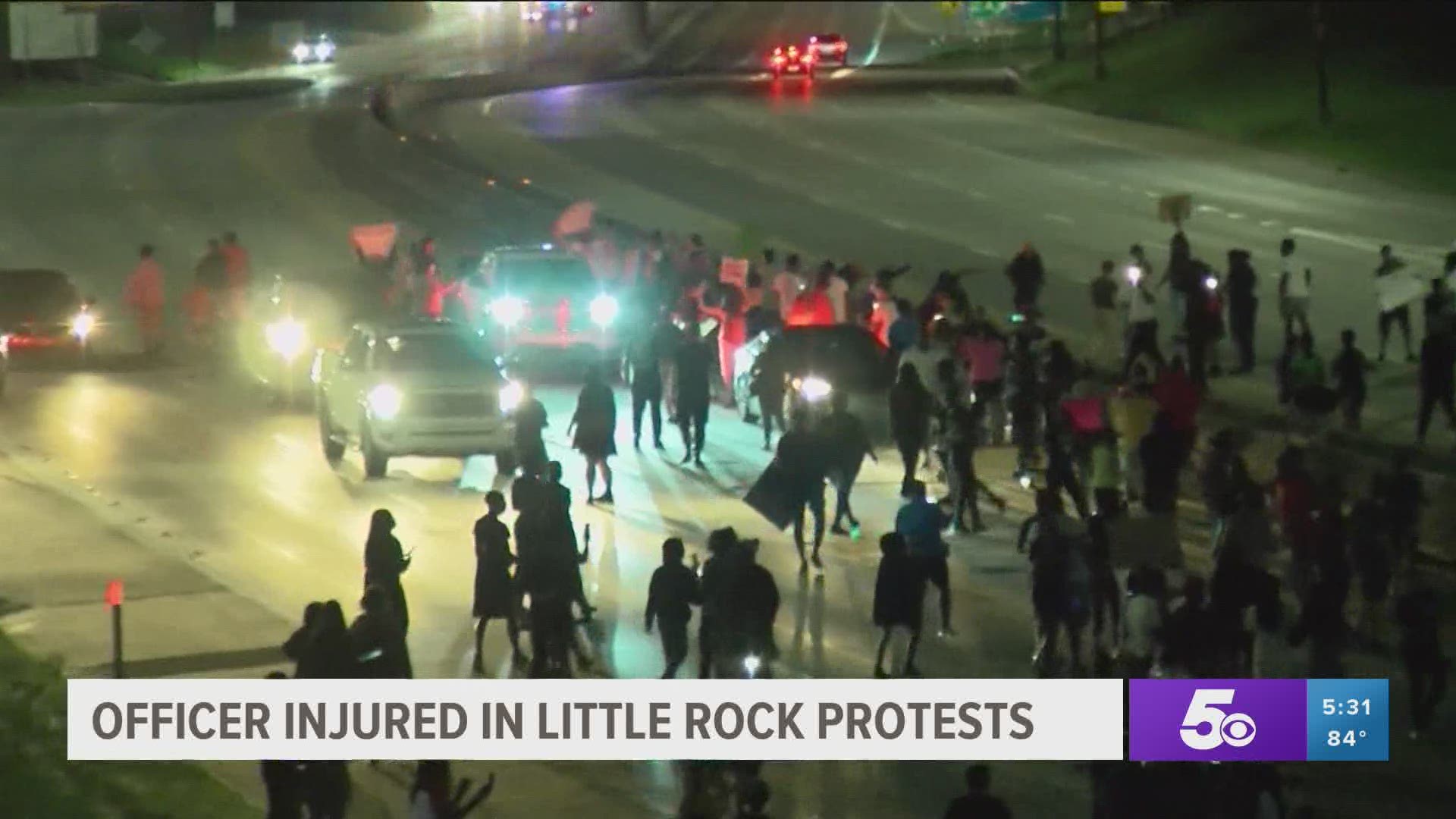 Little Rock protest.