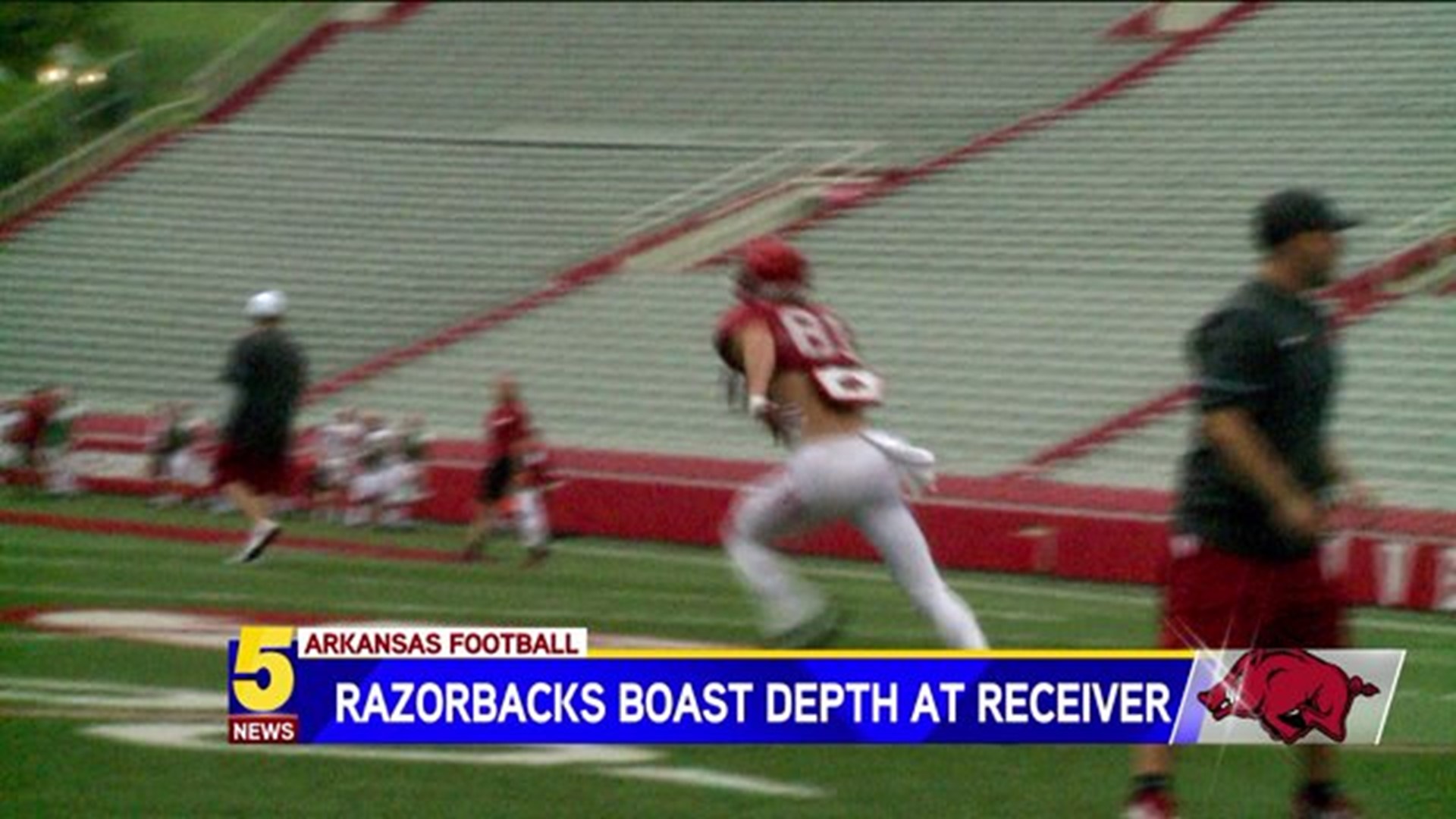 Wide Receiver Depth On Display In Hogs Second Scrimmage