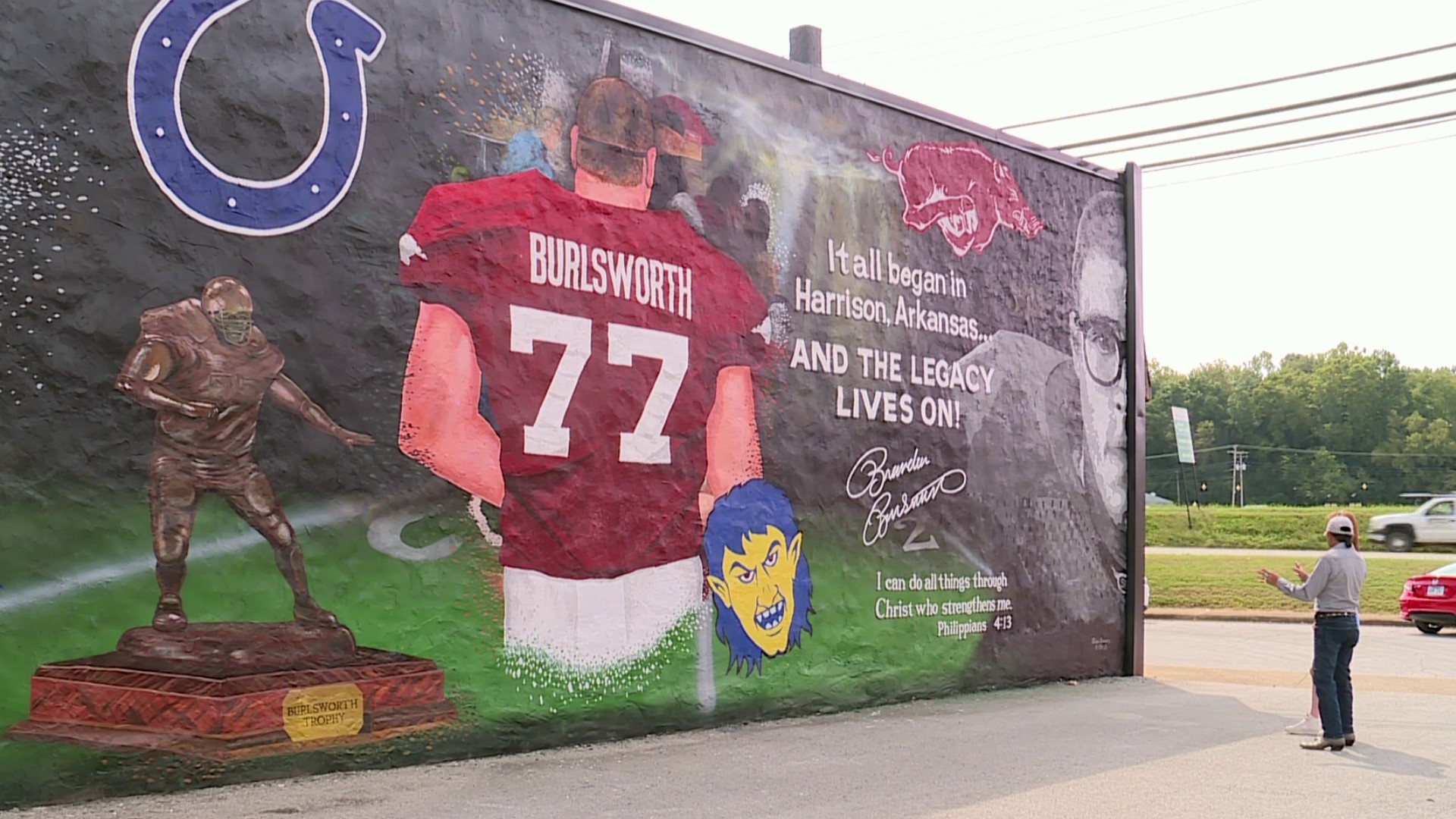 Burlsworth died in a car crash just days after being picked in the NFL draft.