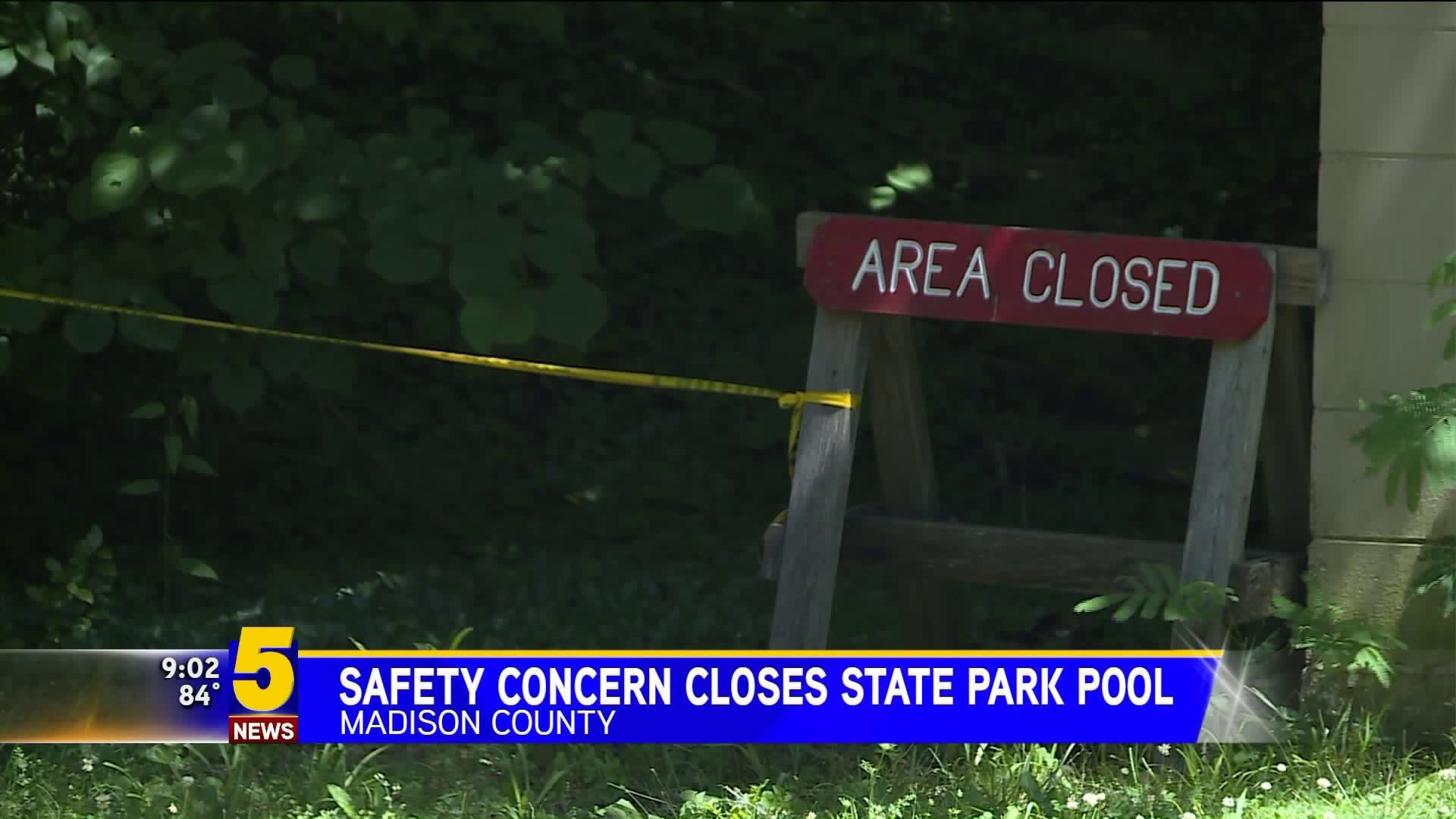 State Park Seimming Pool Closed