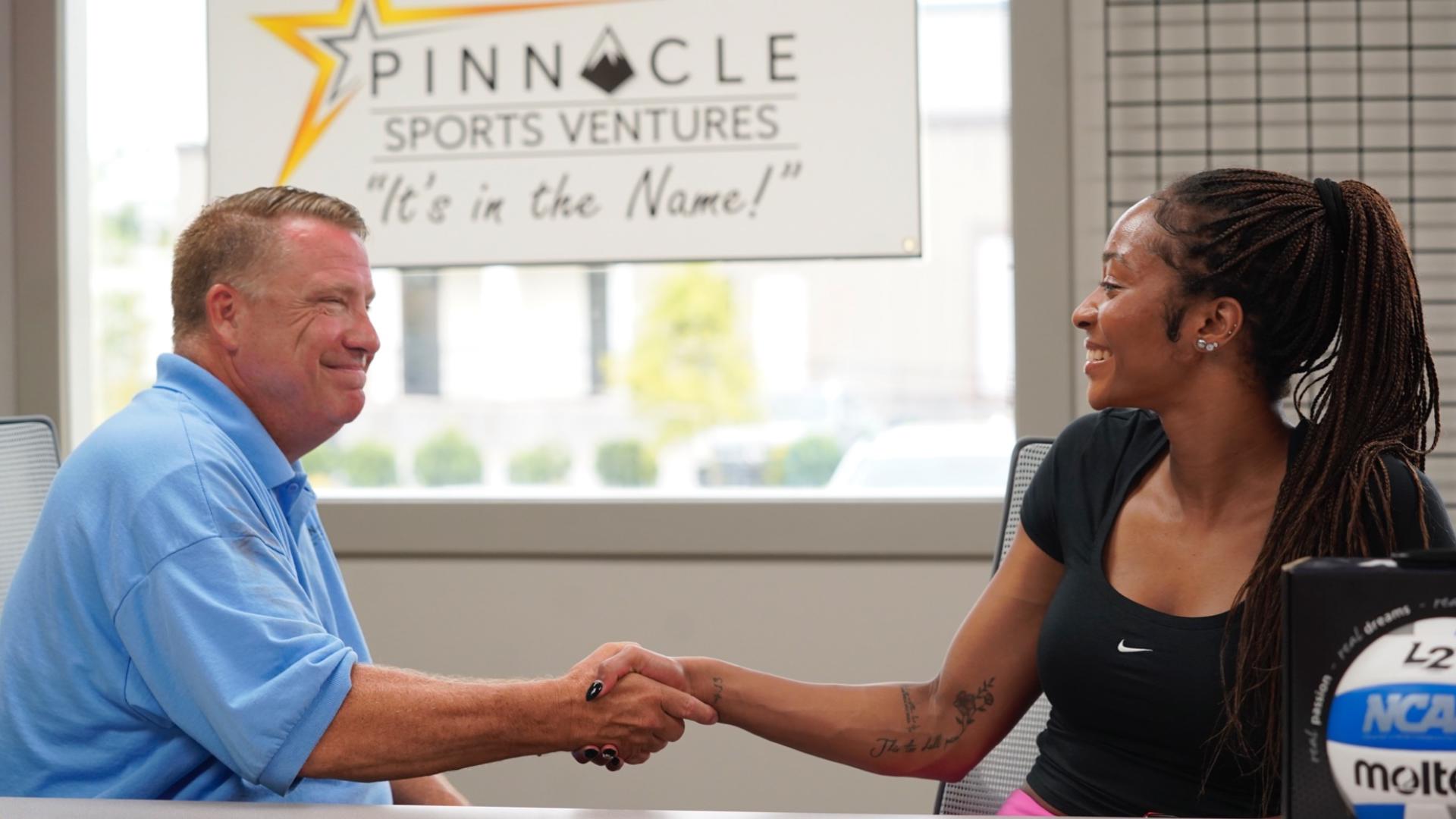 Romani Thurman becomes the first athlete to sign with PSV. President and CEO Chad Campbell said many more will follow.