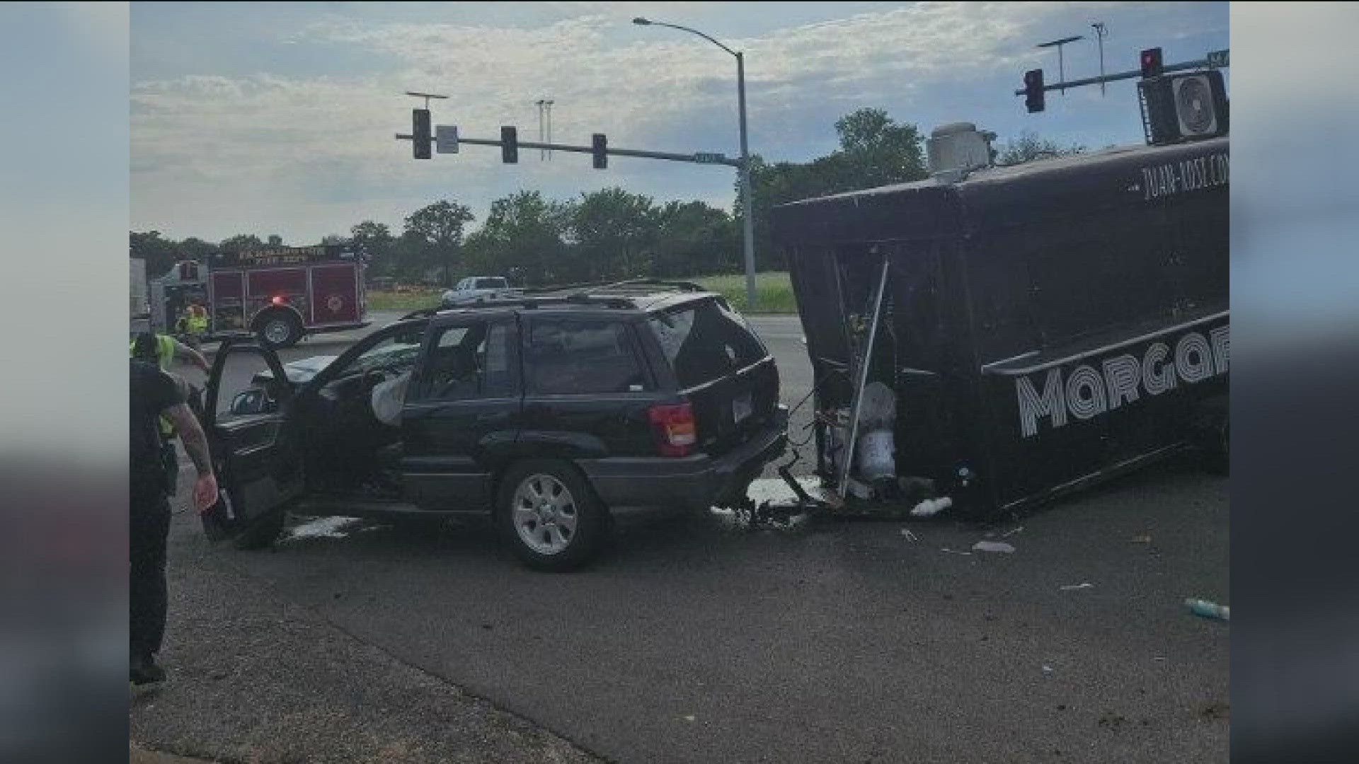 "I am super grateful as soon as it happened, I was able to walk out of the car. When a wreck like that happens, most people aren't able to get out."