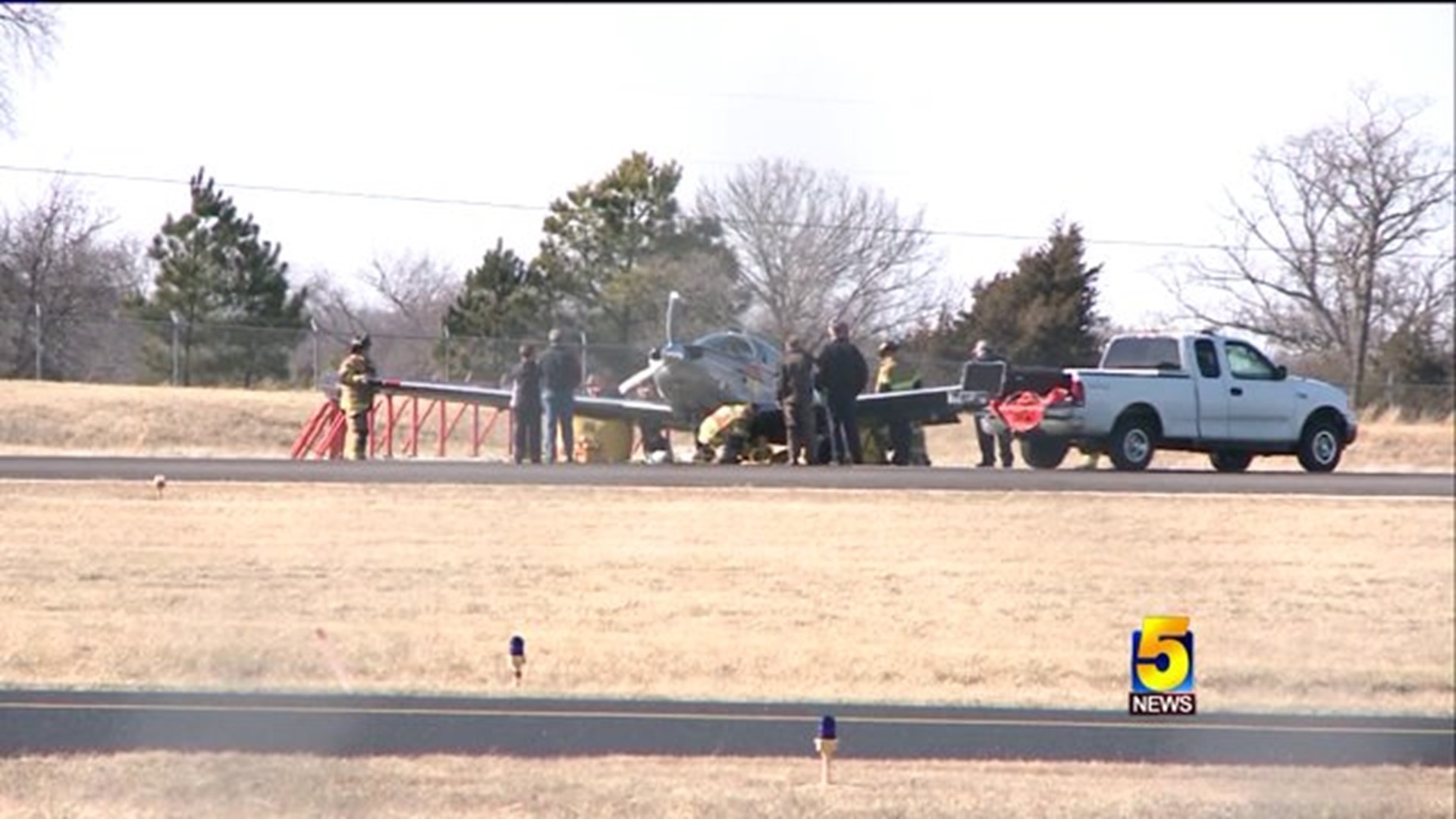 Plane Crashes At Rogers Airport After Landing Gear Fails