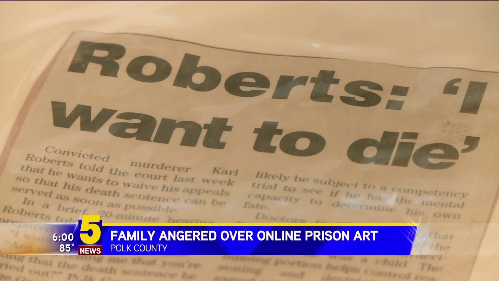 Family Angered Over Prison Art