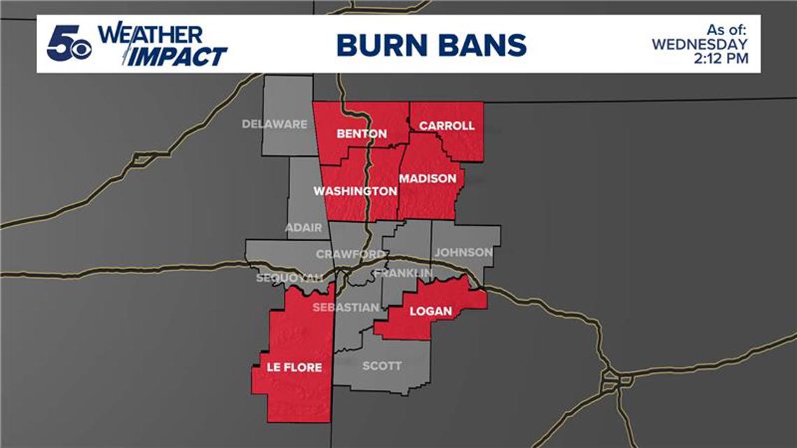 Arkansas counties under ongoing burn bans | 5newsonline.com