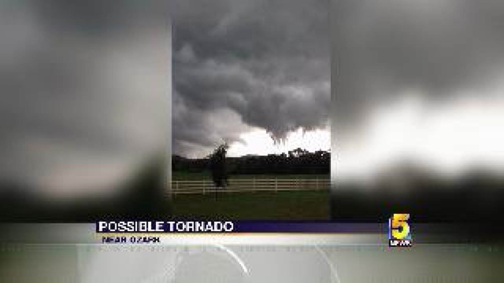 Possible Landspout Tornado Near Ozark, May 13, 2014