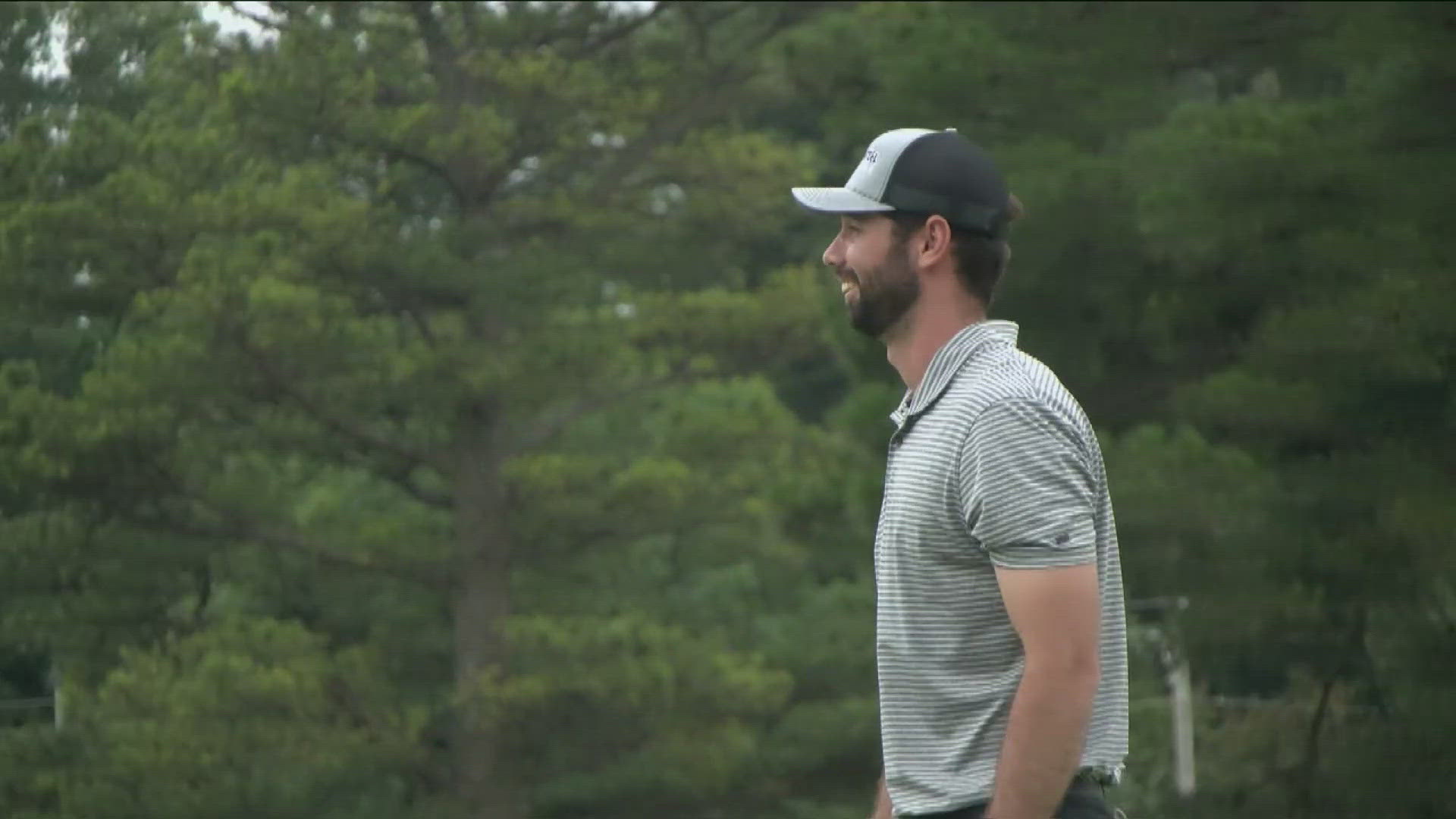 Kyle Robinson went from his couch to the US-Amateur Golf Open with just one round of golf, he wasn't even going to play in.