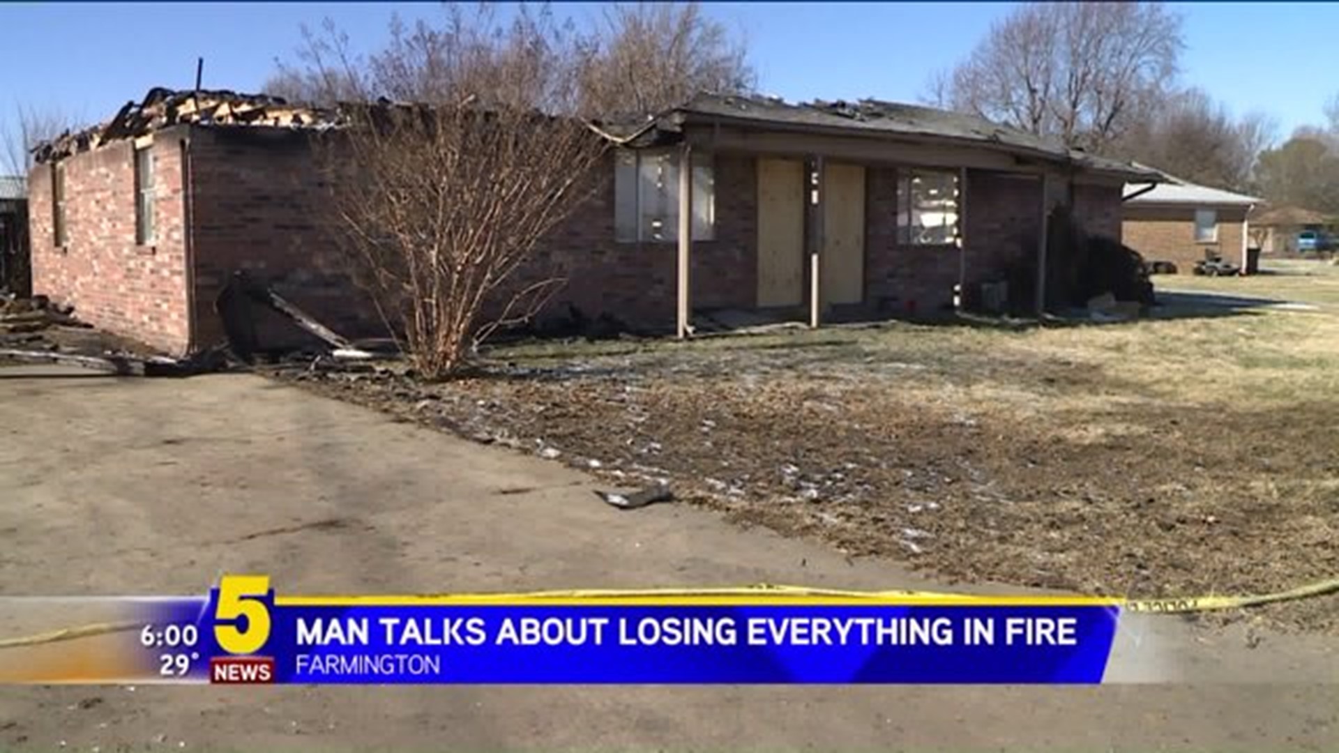 MAN TALKS ABOUT LOSING HOME IN FIRE