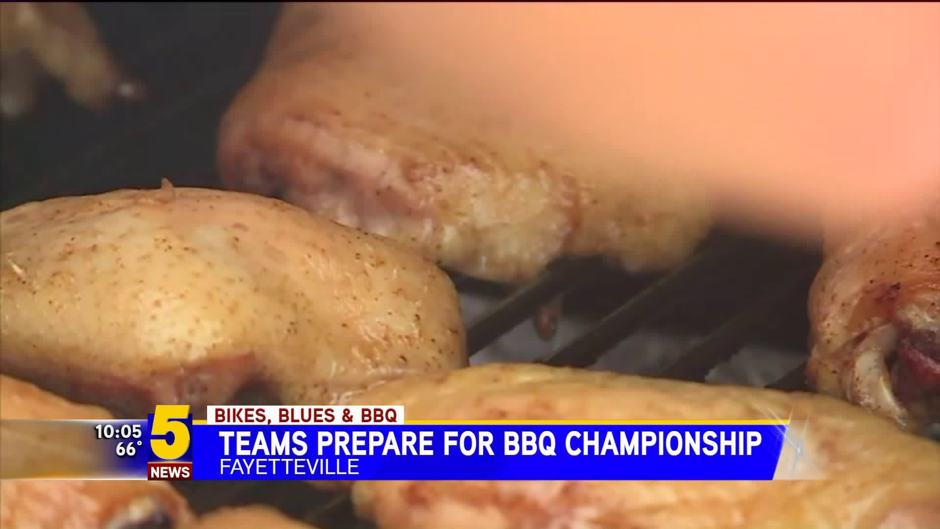 Teams Prepare For BBQ Championship At Motorcycle Rally