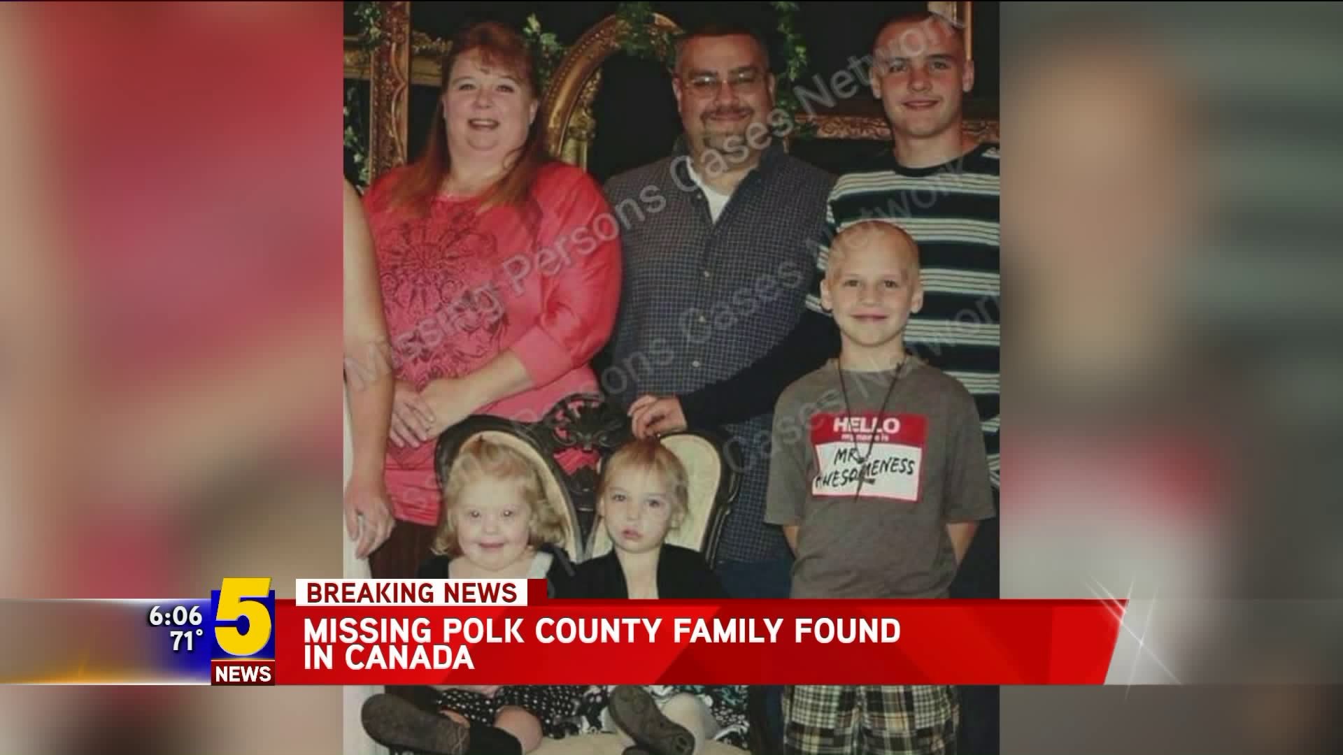 Missing Polk County Family Found in Canada