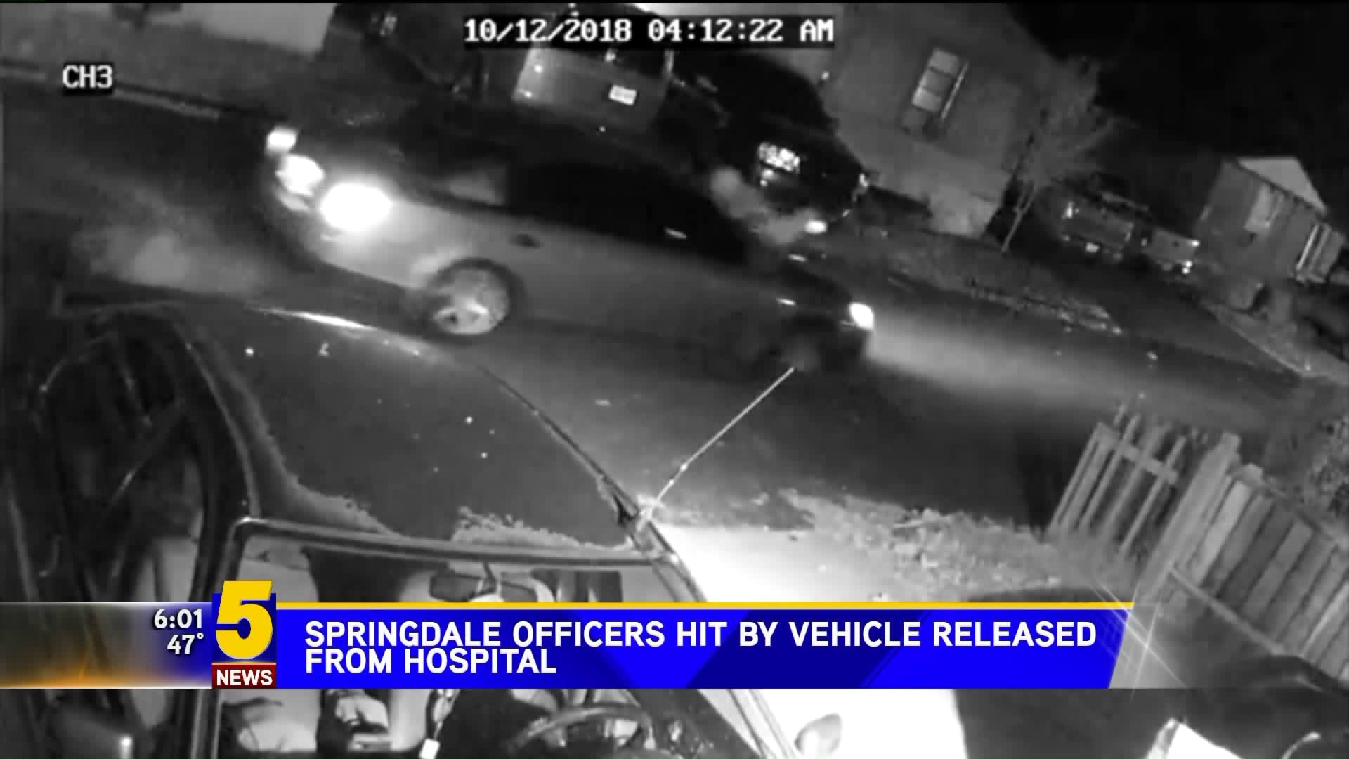 Springdale Officers Hit By Car Released From Hospital