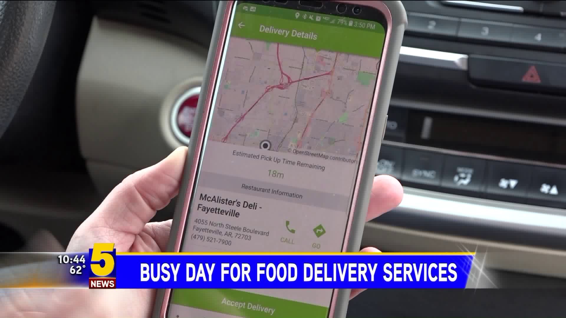 Busy Day For Food Delivery Services