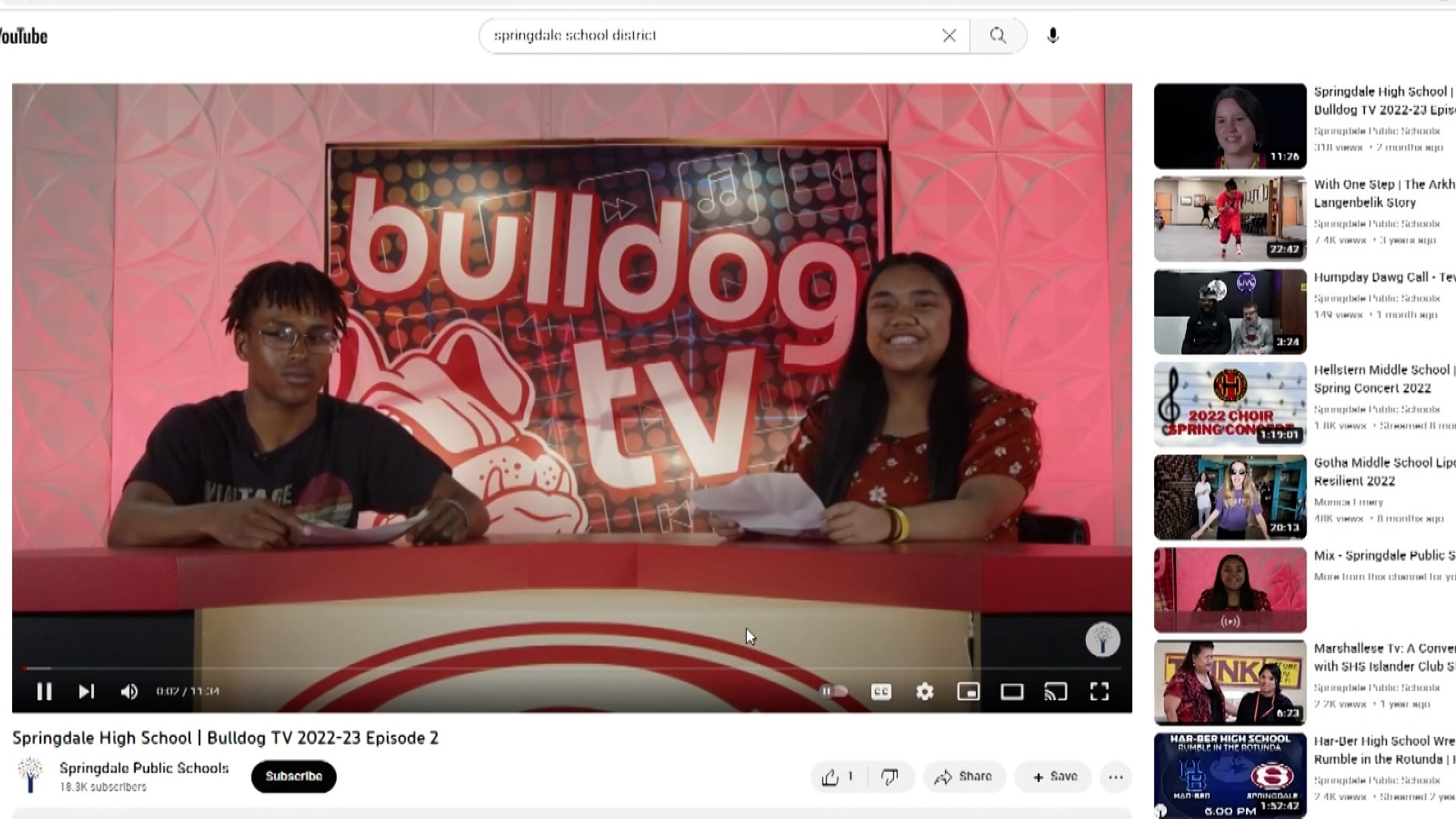 Springdale schools just reached a major milestone on its YouTube — 10 million views.
