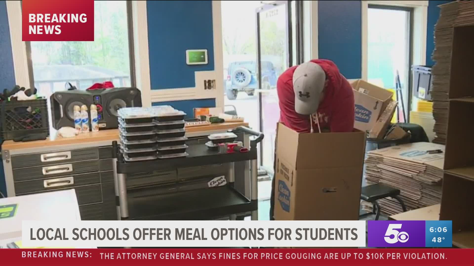 Local schools offer meal options for students