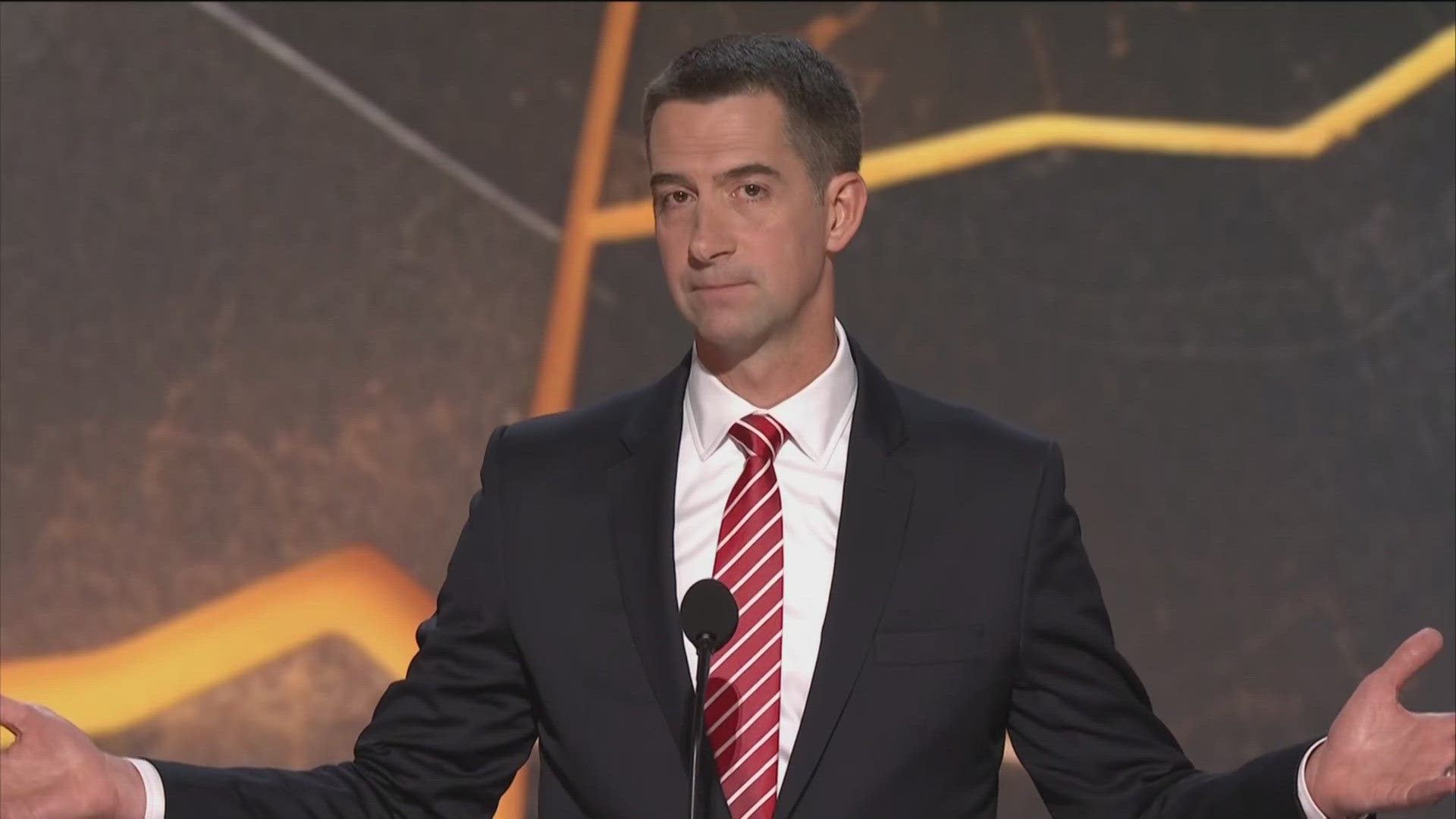 Arkansas Governor Sarah Sanders and Senator Tom Cotton took the stand at last night's Republican National Convention.