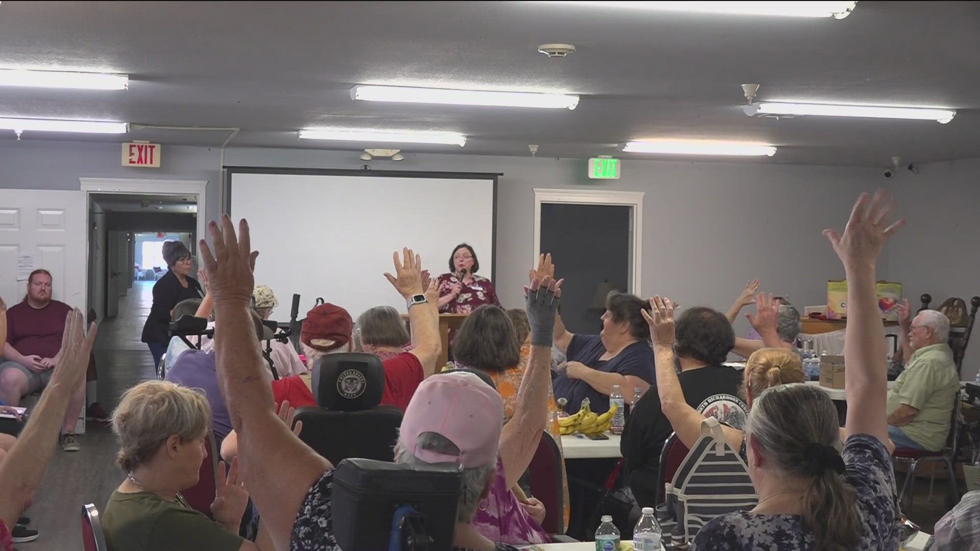 A meeting organized by the daughter of one resident at the living center brought everyone together to search for solutions.