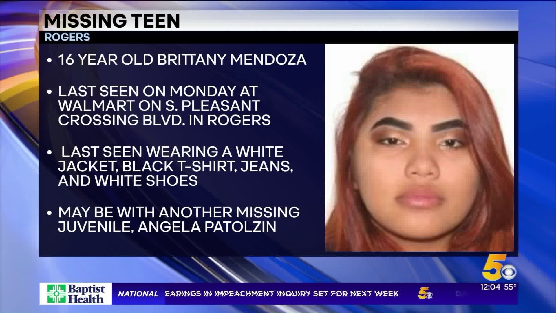 Rogers Police Searching For Missing Teen Last Seen Monday
