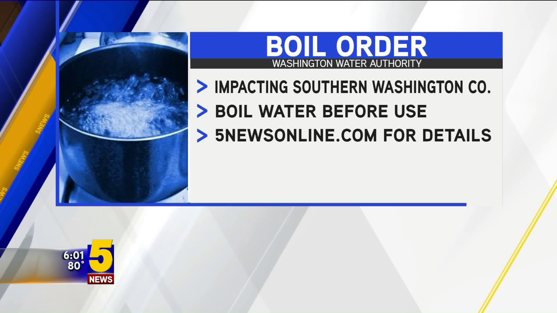 Boil Order in Washington County