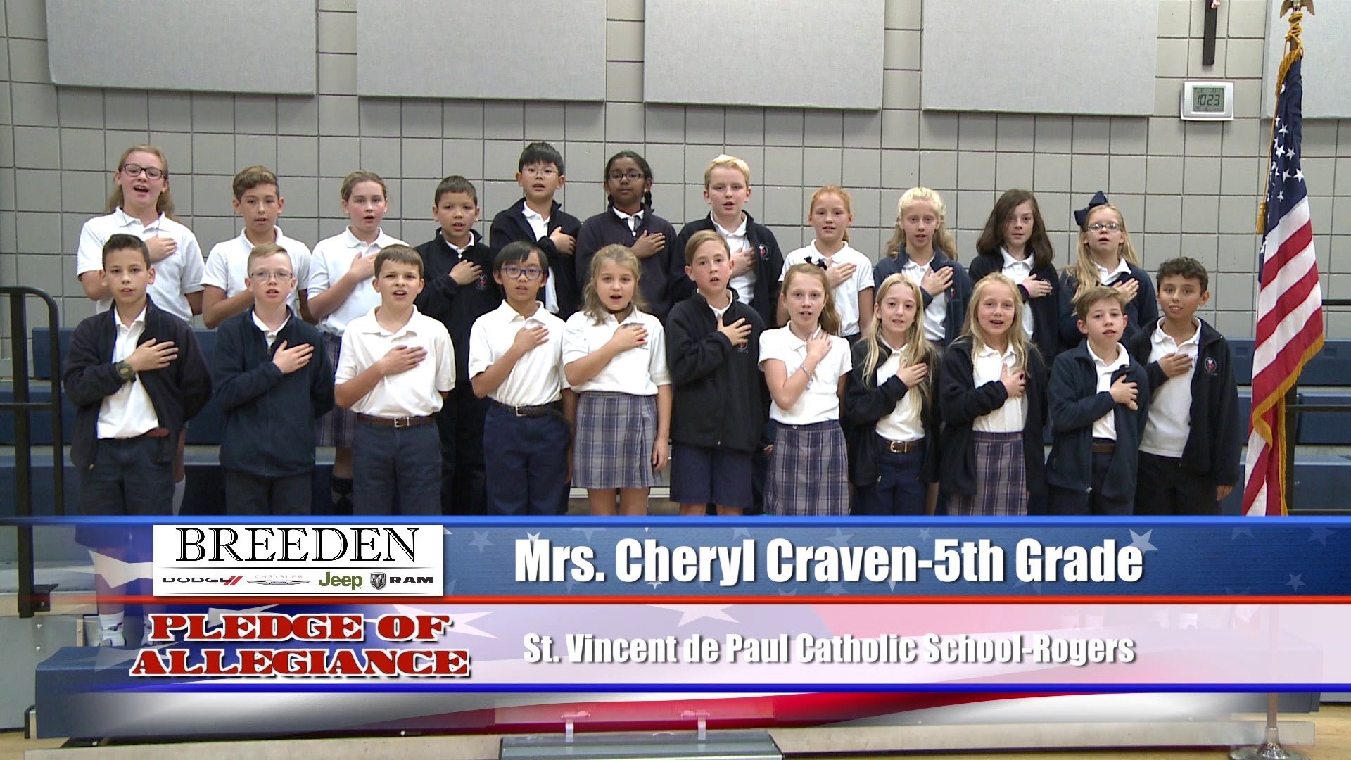 Mrs. Cheryl Craven  5th Grade  St. Vincent de Paul Catholic School  Rogers
