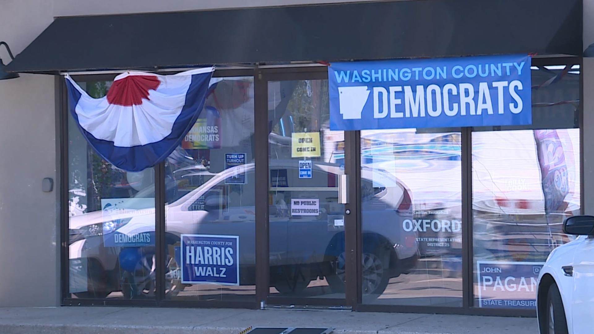 Washington County Democrats and Republicans in Arkansas opened up their headquarters in August to rally voters for the November election.