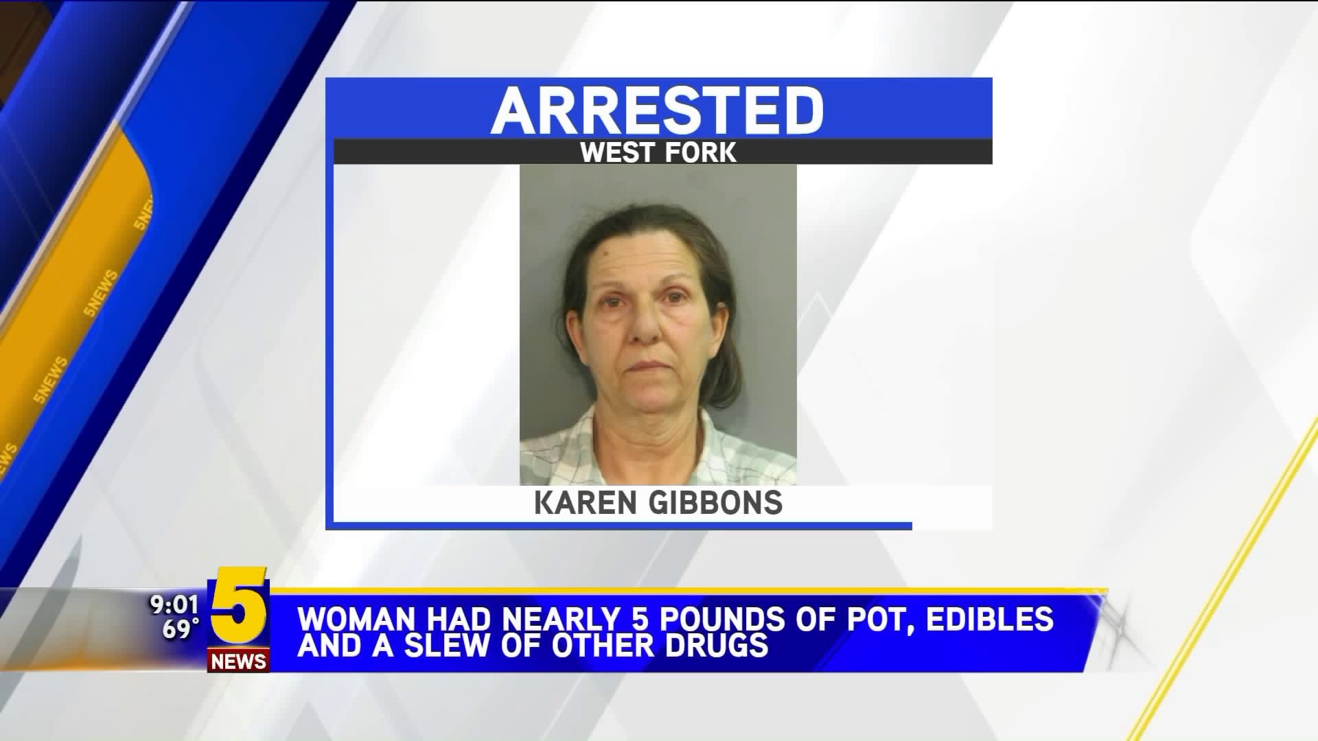 Woman Arrested for 5 Pounds of Pot