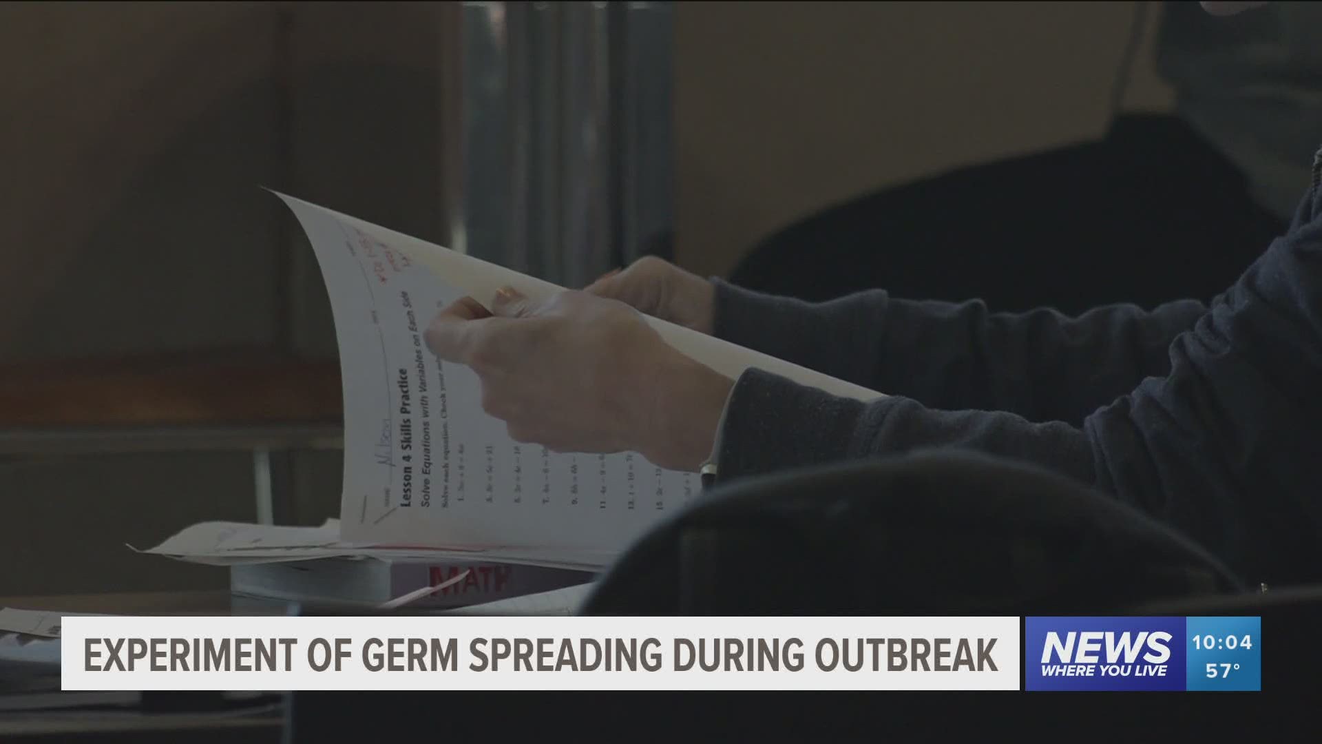 Experiment of germ spreading during outbreak