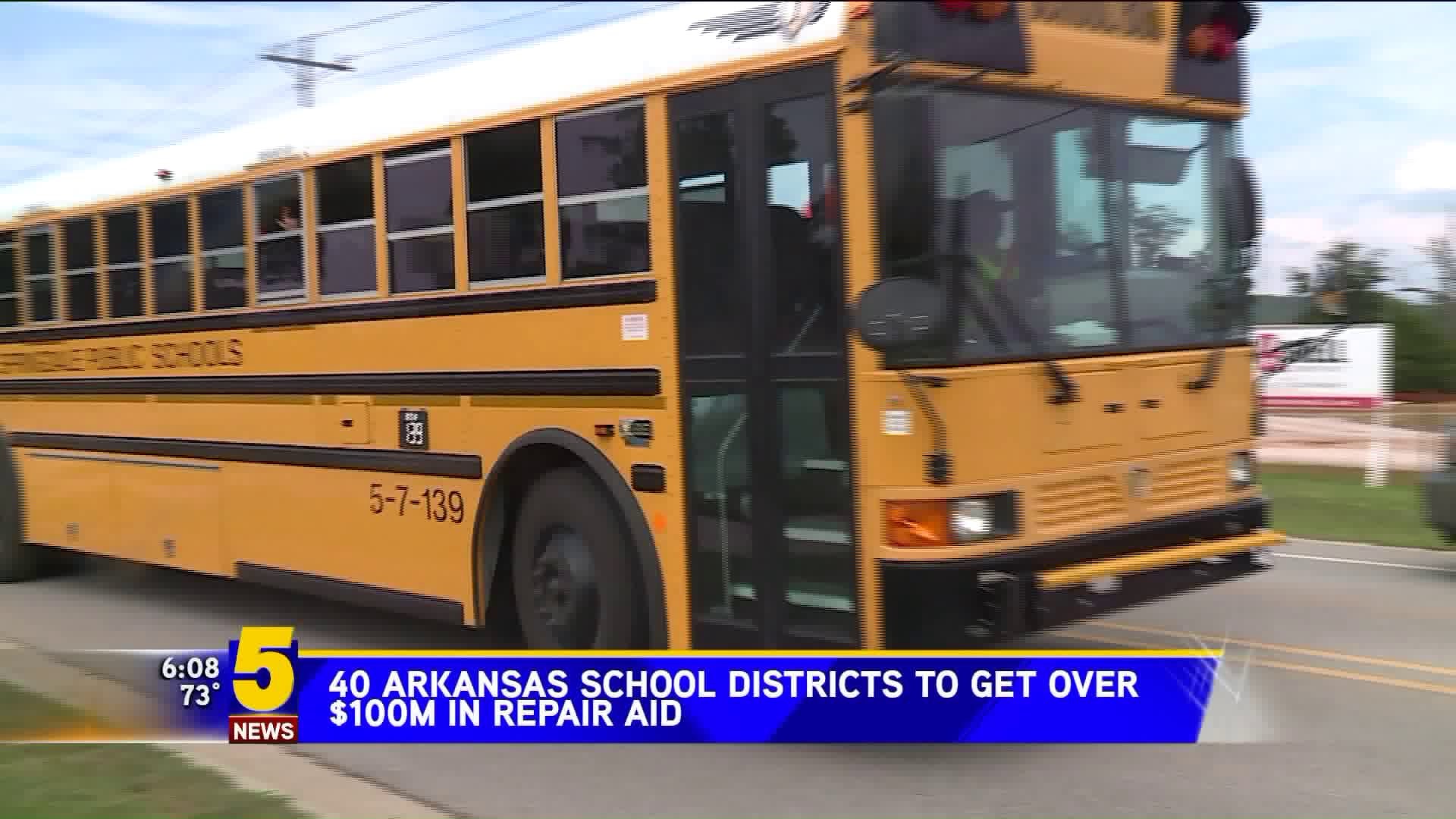 40 Arkansas School Districts Get $100M in Repair Aid