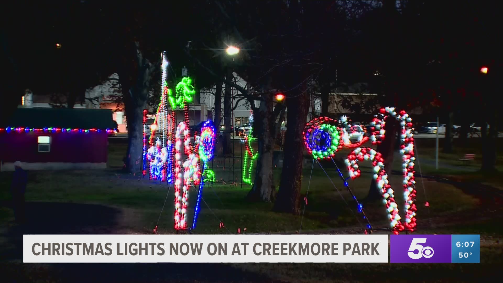 Creekmore Park Christmas Lights Now On