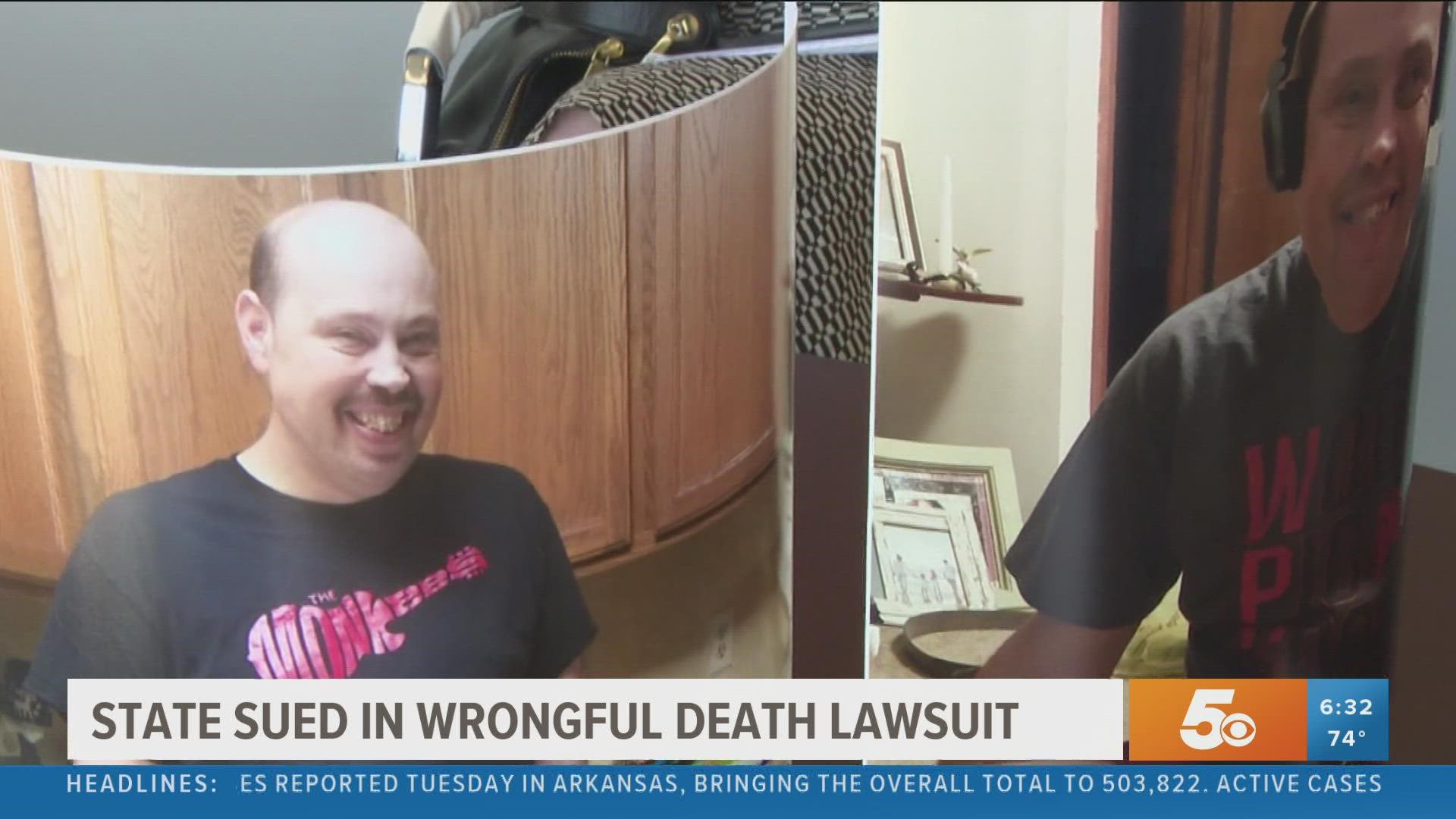 The family of 42-year-old David Cains is suing the Arkansas Department of Health for his wrongful death in June 2020 while in Booneville Human Development Center.