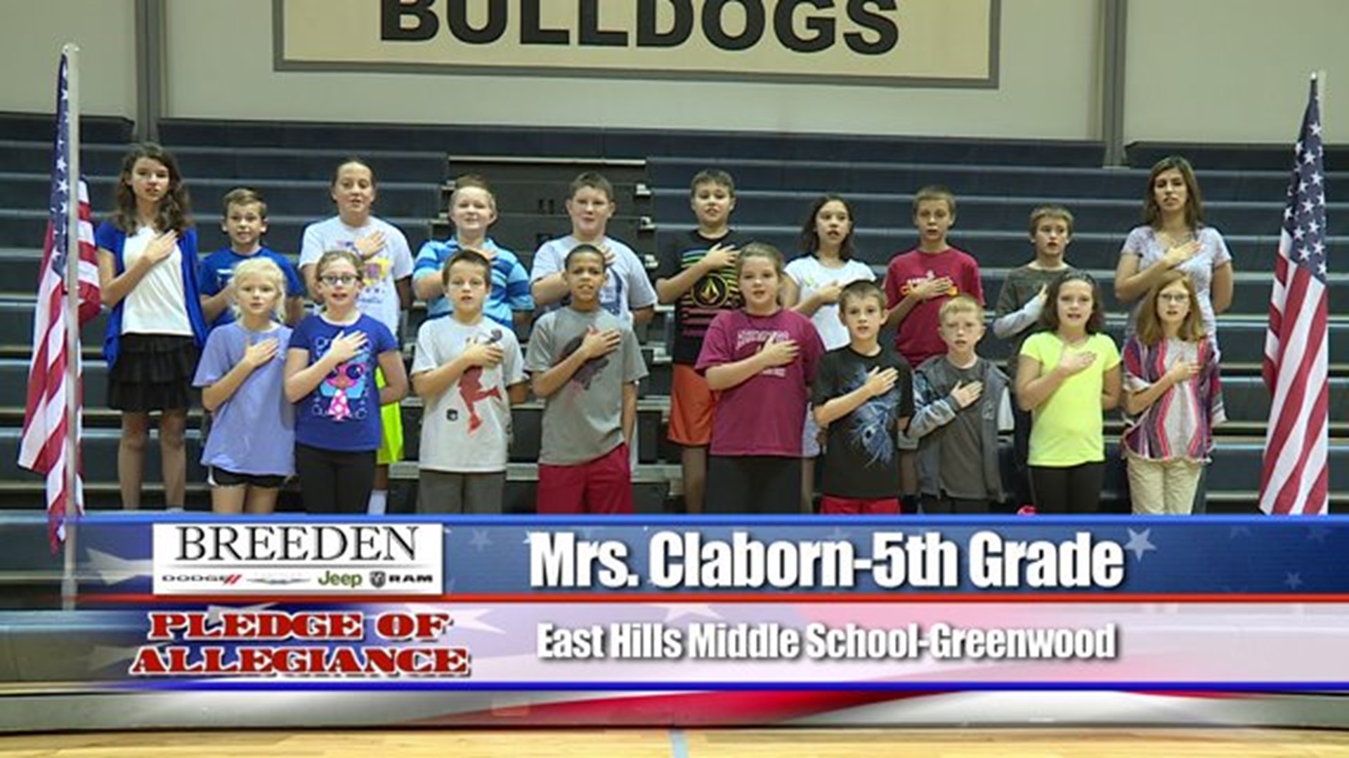 East Hills Middle School, Greenwood - Mrs. Claborn, 5th Grade