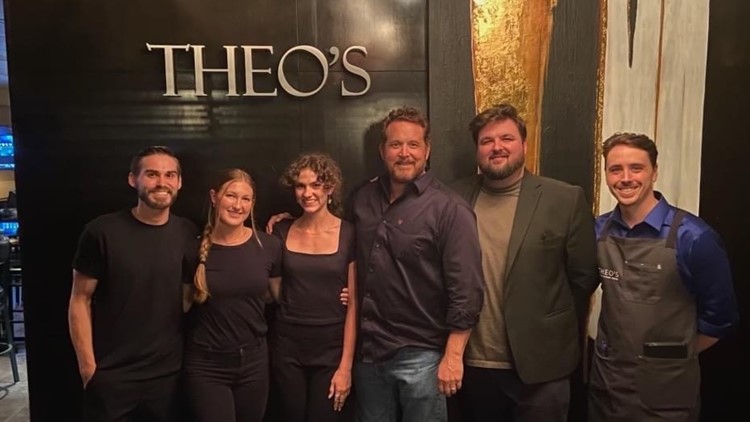 Actor Cole Hauser stops by Theo's in Fayetteville