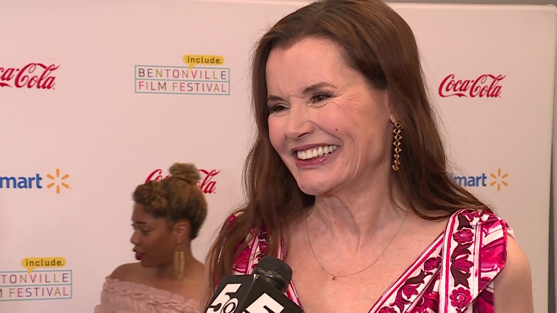 Movie and TV stars Geena Davis and Ken Jeong arrived at the Bentonville Film Festival and spoke about inclusivity on both sides of the camera.