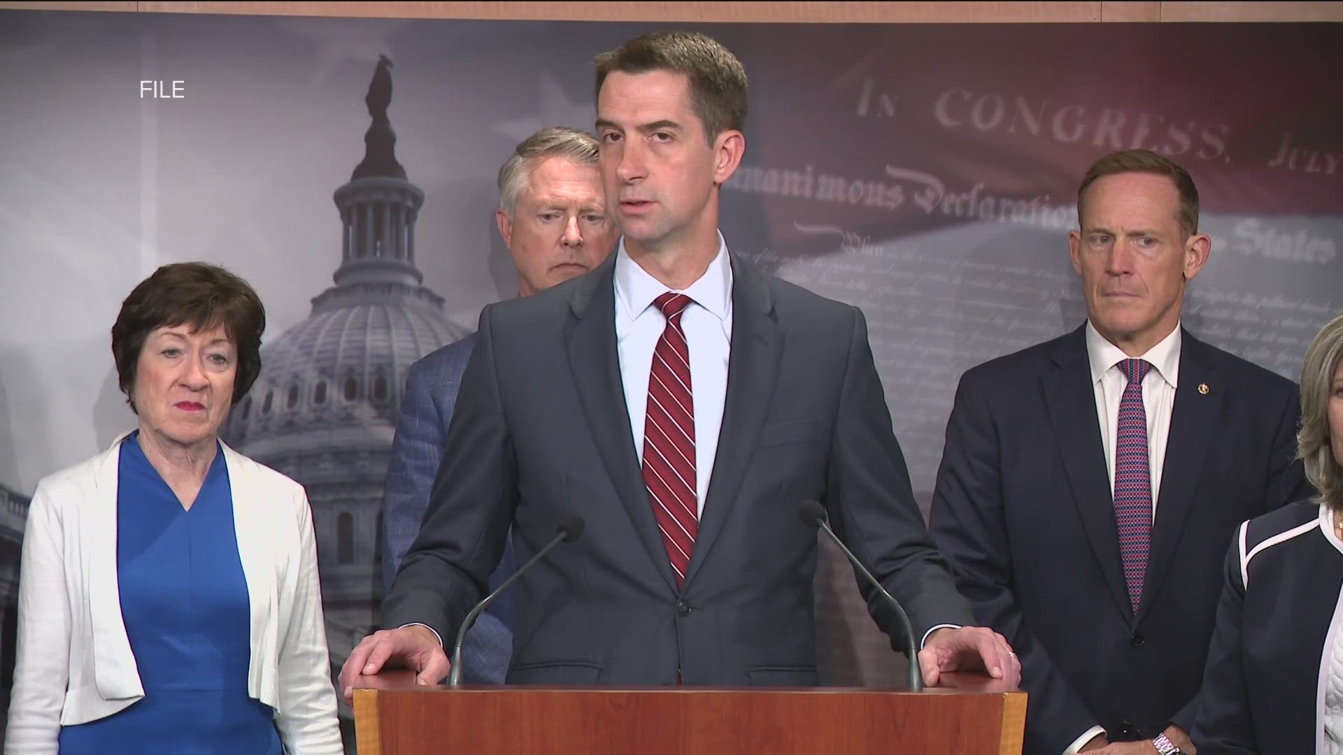 Cotton thanked his colleagues for their support and backed the agenda of President-elect Donald Trump.