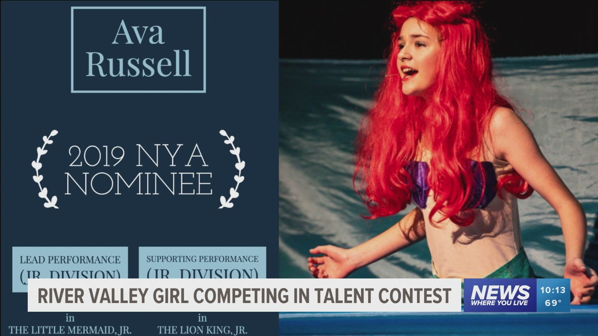 River Valley girl competing in talent contest.